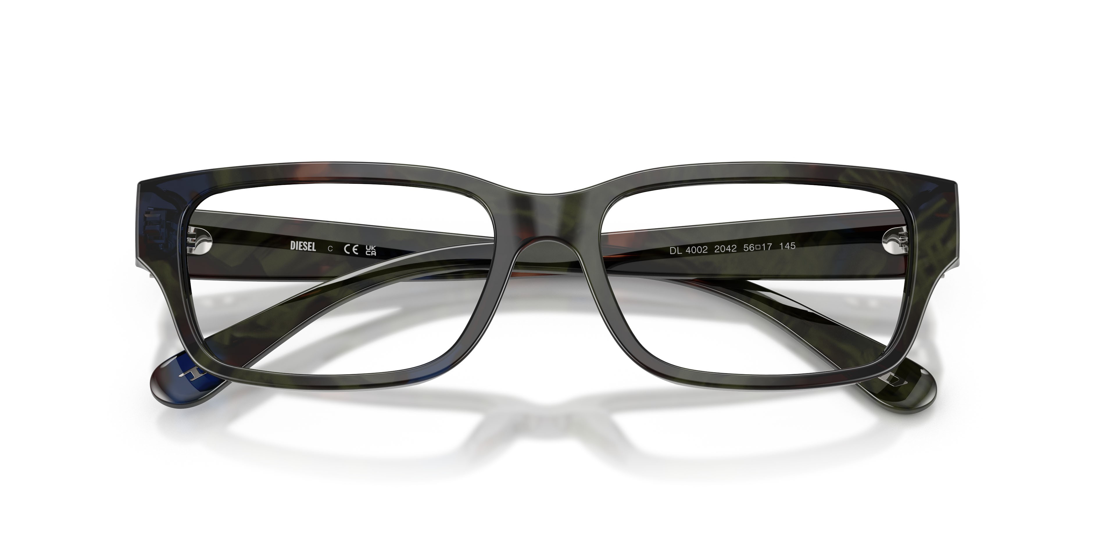 Eyeglasses Diesel DL 4002 (2042) color havana verde shape square lenses lente demo