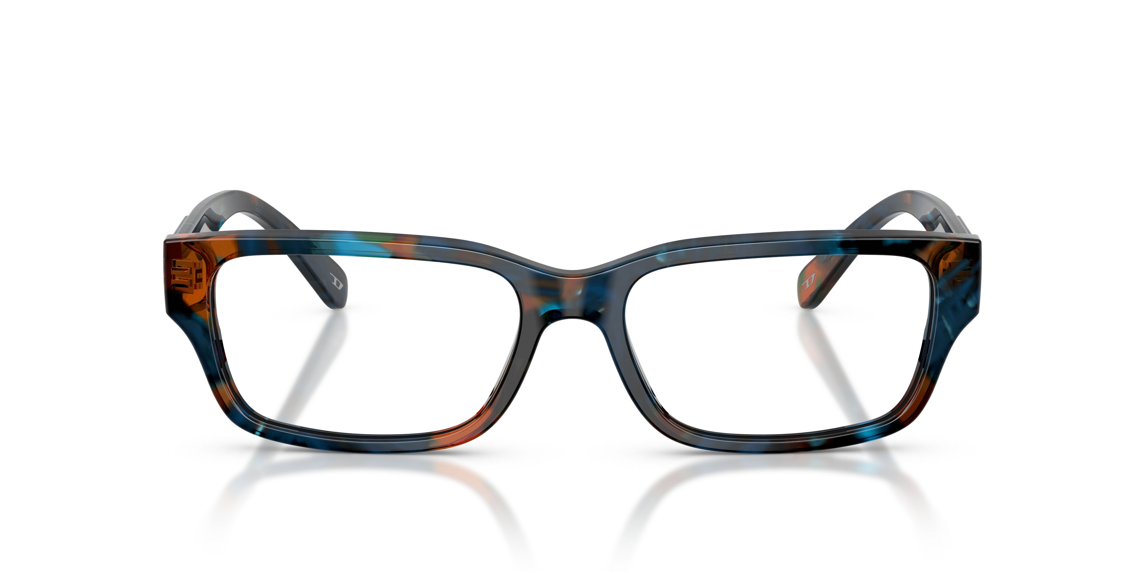 Eyeglasses Diesel DL 4002 (2043) color blu havana shape square lenses lente demo