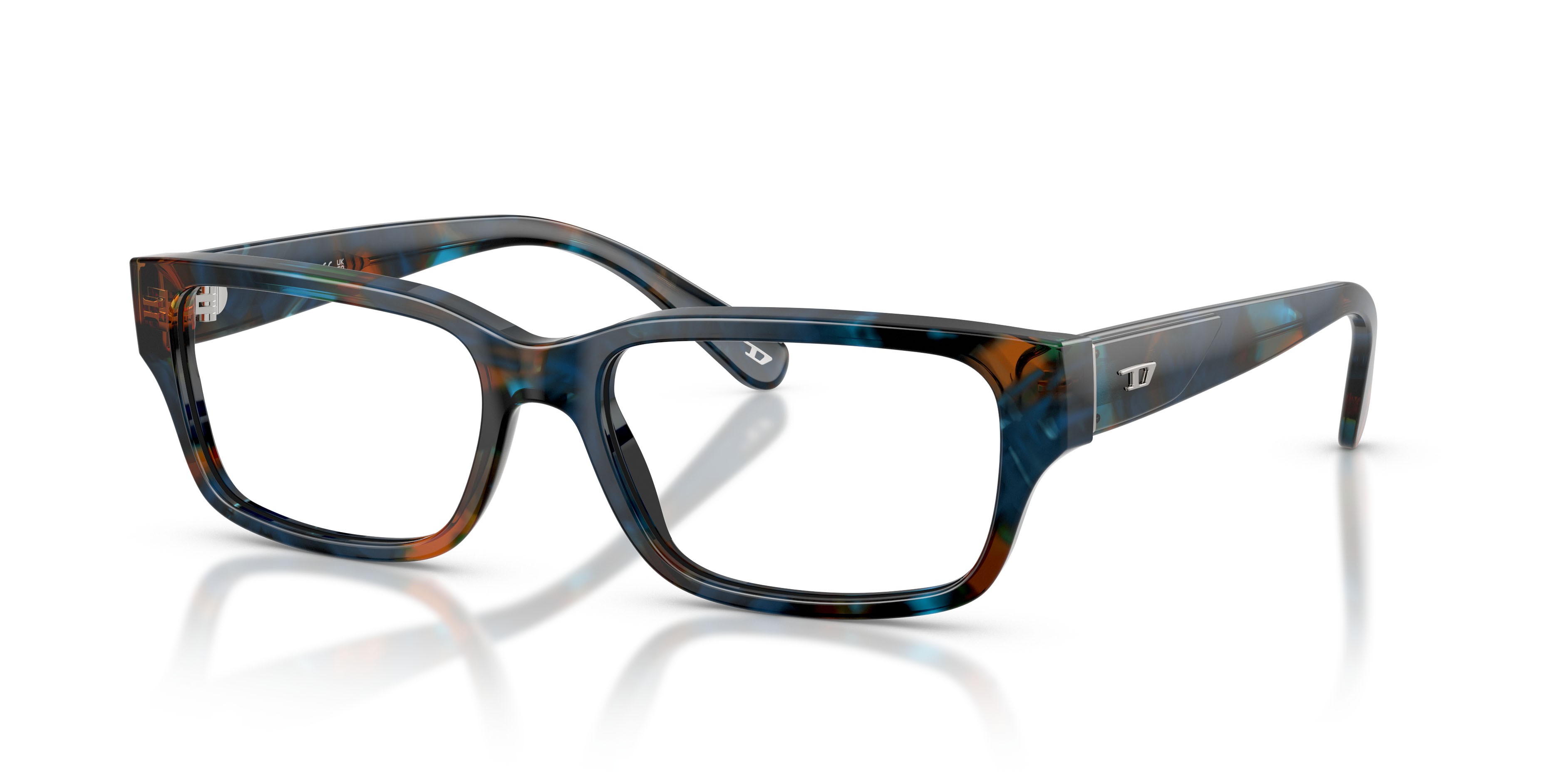 Eyeglasses Diesel DL 4002 (2043) color blu havana shape square lenses lente demo