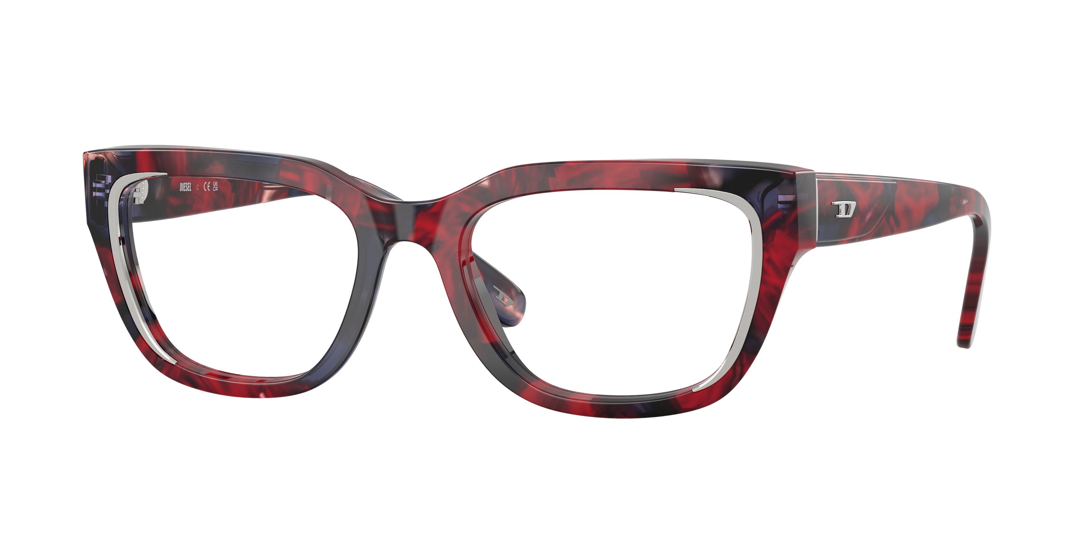 Occhiali da vista Diesel DL 4003 (2040) colore havana rosso forma rettangolare lenti lente demo