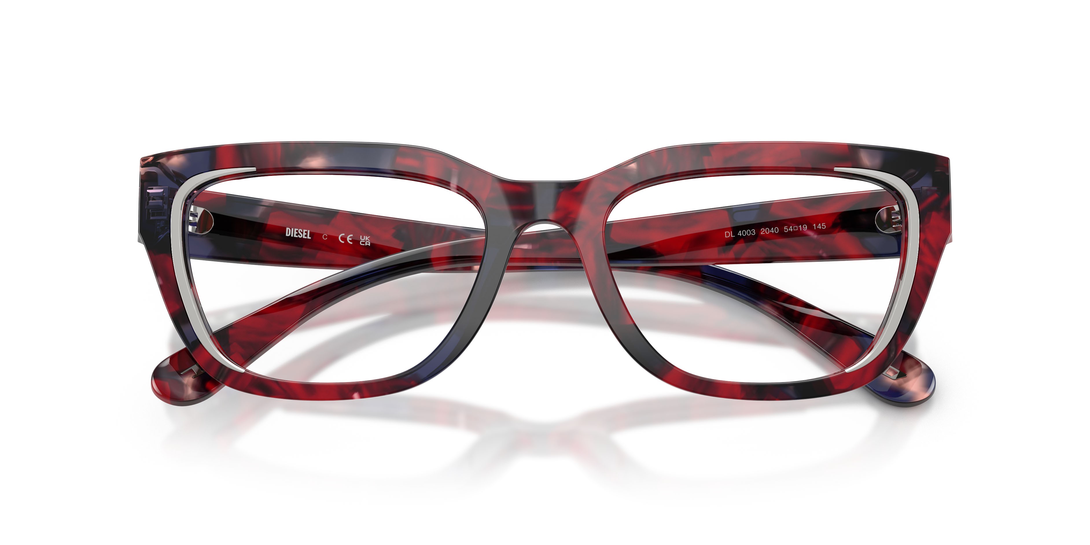 Occhiali da vista Diesel DL 4003 (2040) colore havana rosso forma rettangolare lenti lente demo