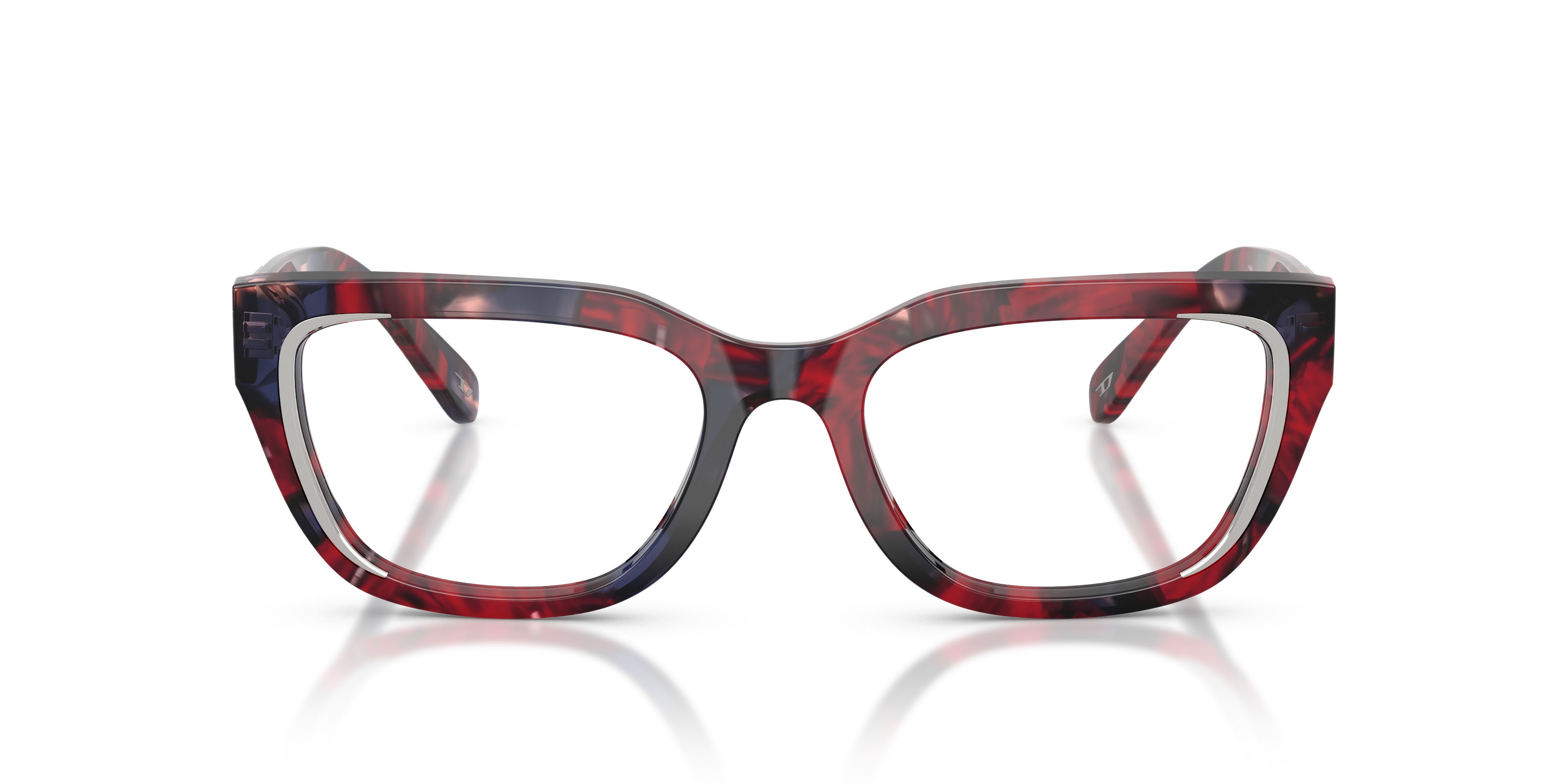 Occhiali da vista Diesel DL 4003 (2040) colore havana rosso forma rettangolare lenti lente demo