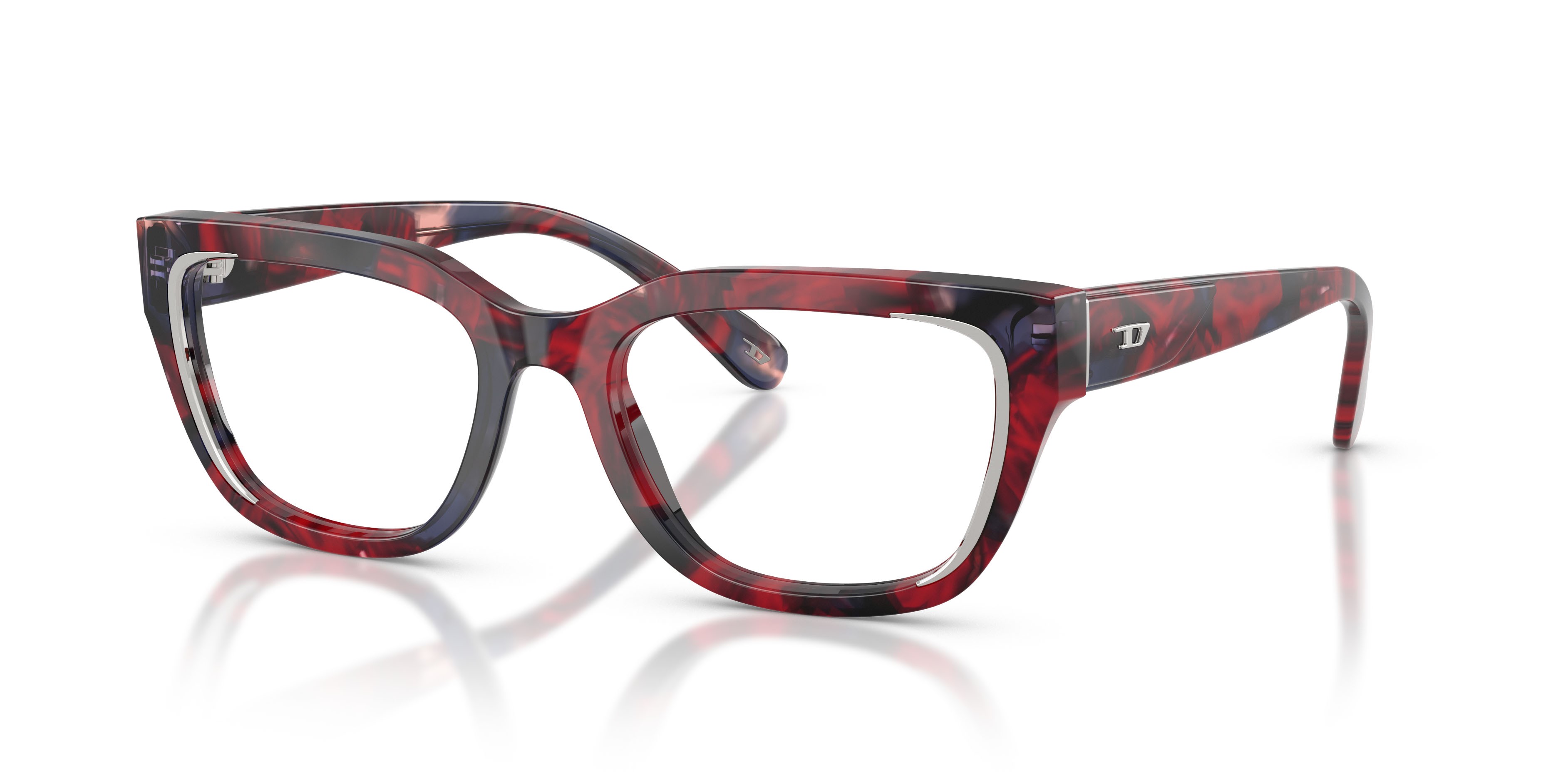 Occhiali da vista Diesel DL 4003 (2040) colore havana rosso forma rettangolare lenti lente demo