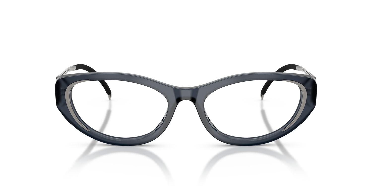 Eyeglasses Diesel DL 4004 (2018) color celeste opalino shape cat eye lenses lente demo