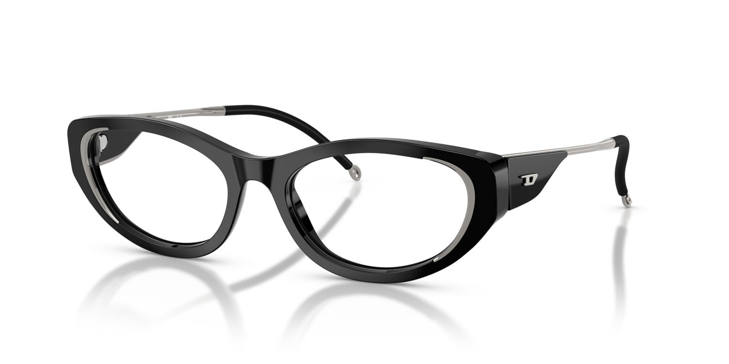 Eyeglasses Diesel DL 4004F (2001) color nero shape cat eye lenses lente demo