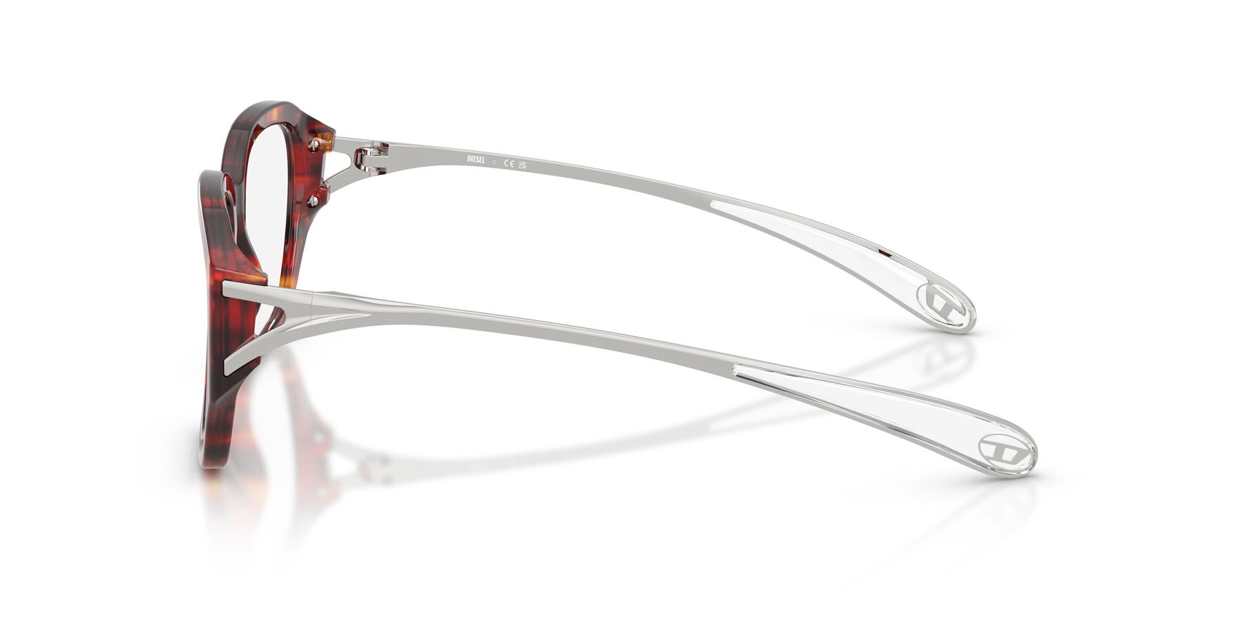Occhiali da vista Diesel DL 4009 (2023) colore havana rosso forma quadrato lenti lente demo