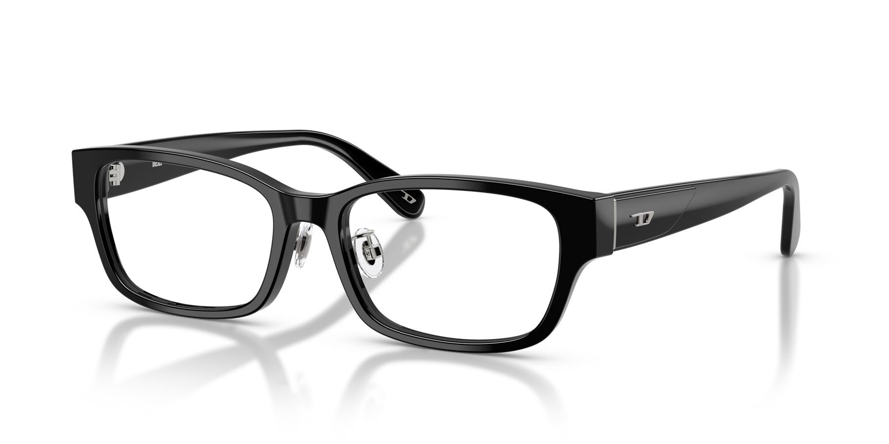 Eyeglasses Diesel DL 4010D (2001) color nero lucido shape rectangle lenses lente demo