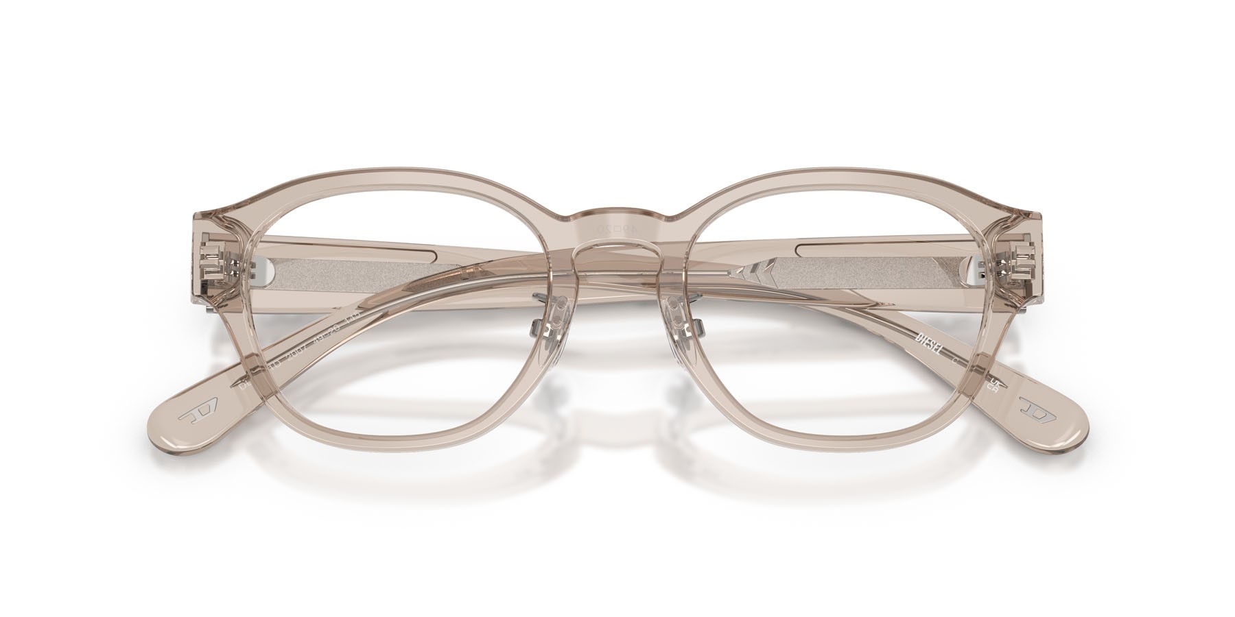 Eyeglasses Diesel DL 4011D (2007) color tortora trasparente shape rectangle lenses lente demo