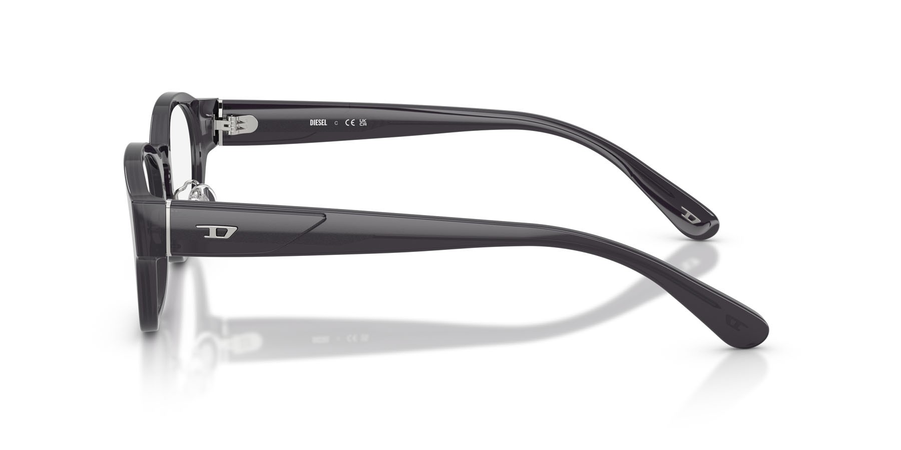 Eyeglasses Diesel DL 4011D (2027) color violetto scuro trasparente shape rectangle lenses lente demo