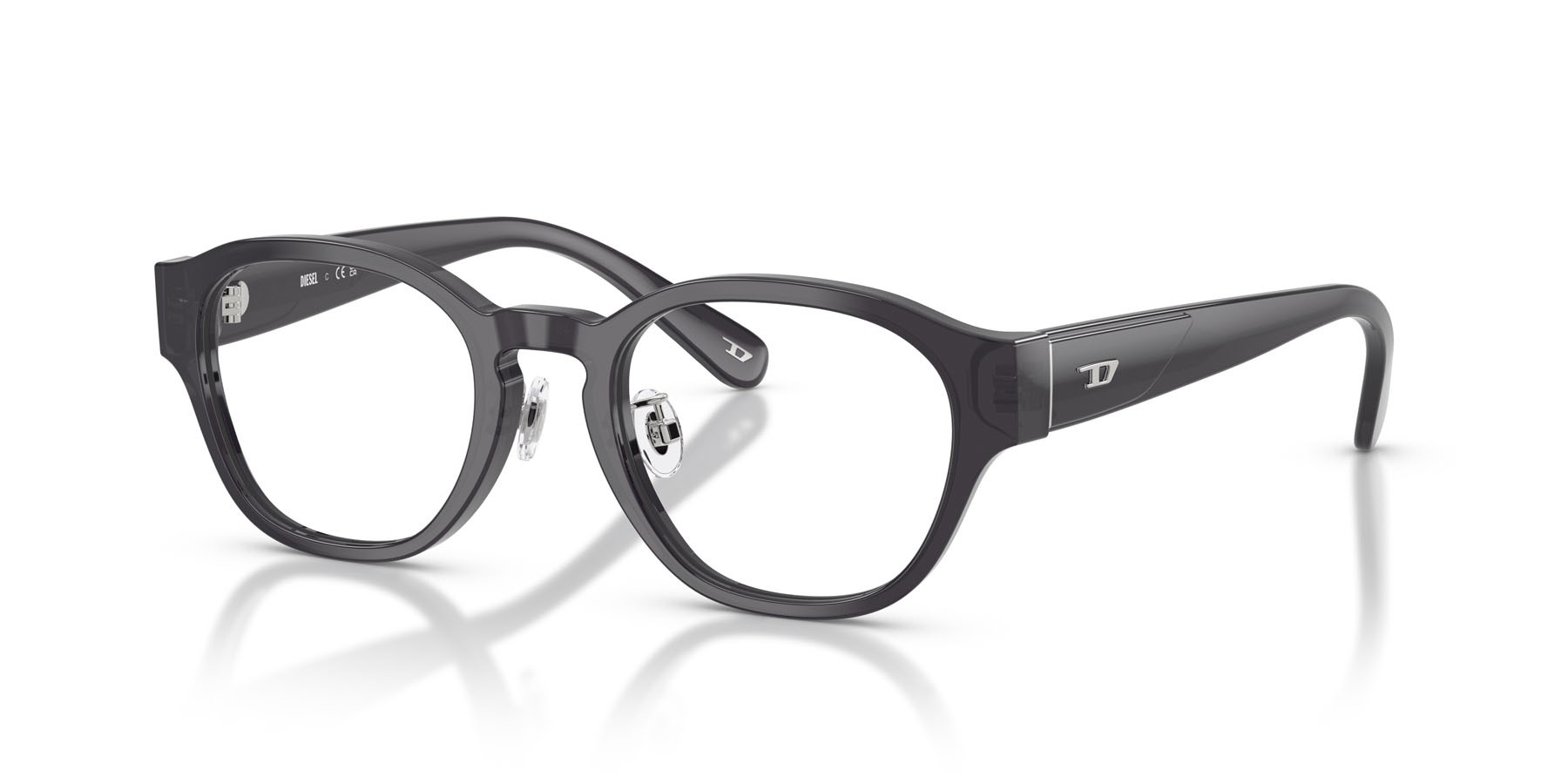 Eyeglasses Diesel DL 4011D (2027) color violetto scuro trasparente shape rectangle lenses lente demo