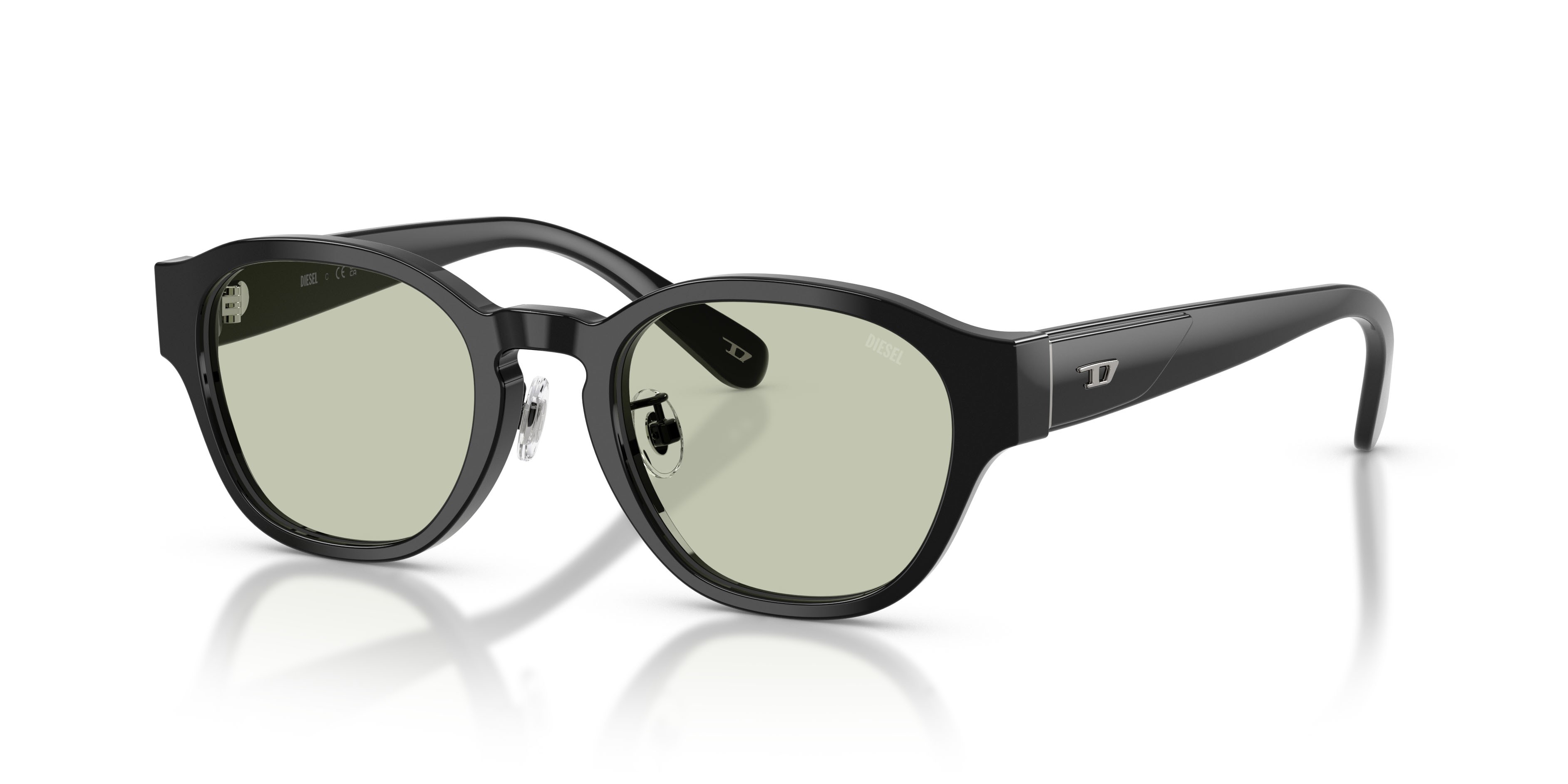 Eyeglasses Diesel DL 4011D (2063) color nero shape rectangle lenses verde chiaro