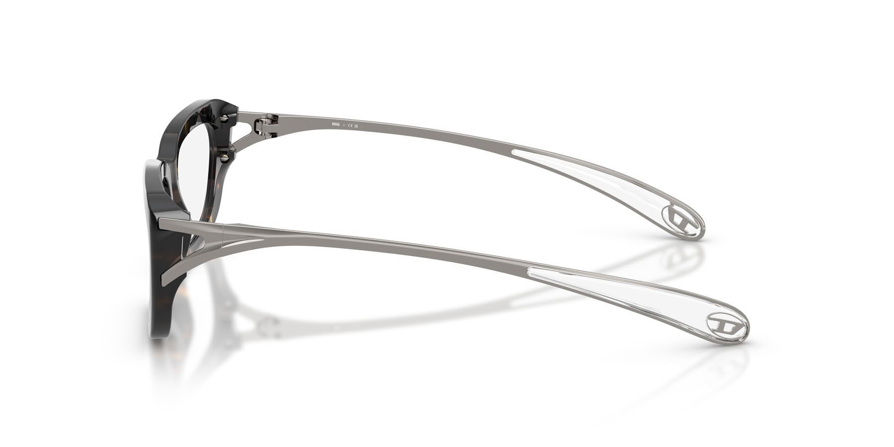 Eyeglasses Diesel DL 4012F (2017) color havana giallo shape rectangle lenses lente demo