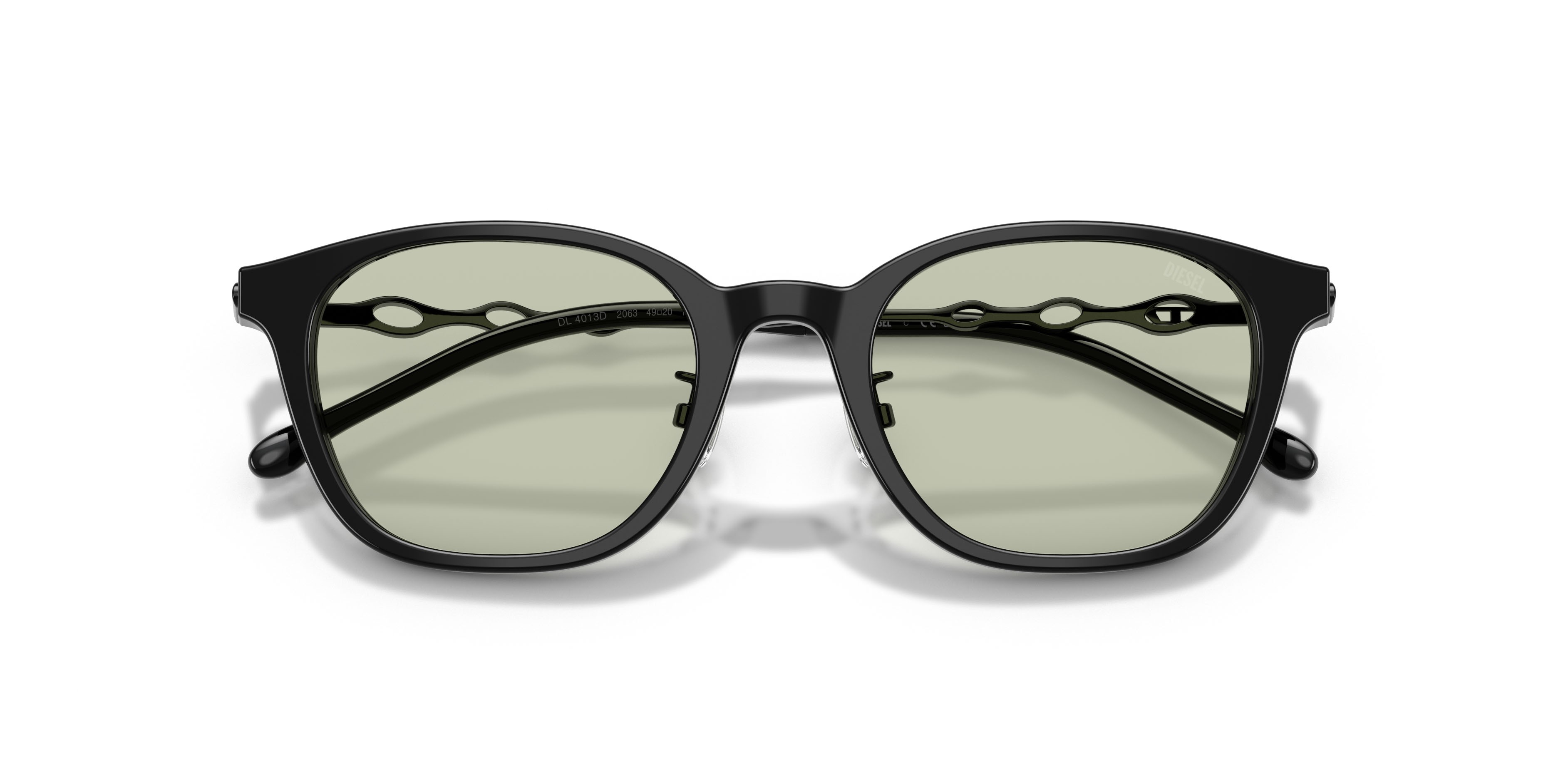 Eyeglasses Diesel DL 4013D (2063) color nero shape pantos lenses verde chiaro