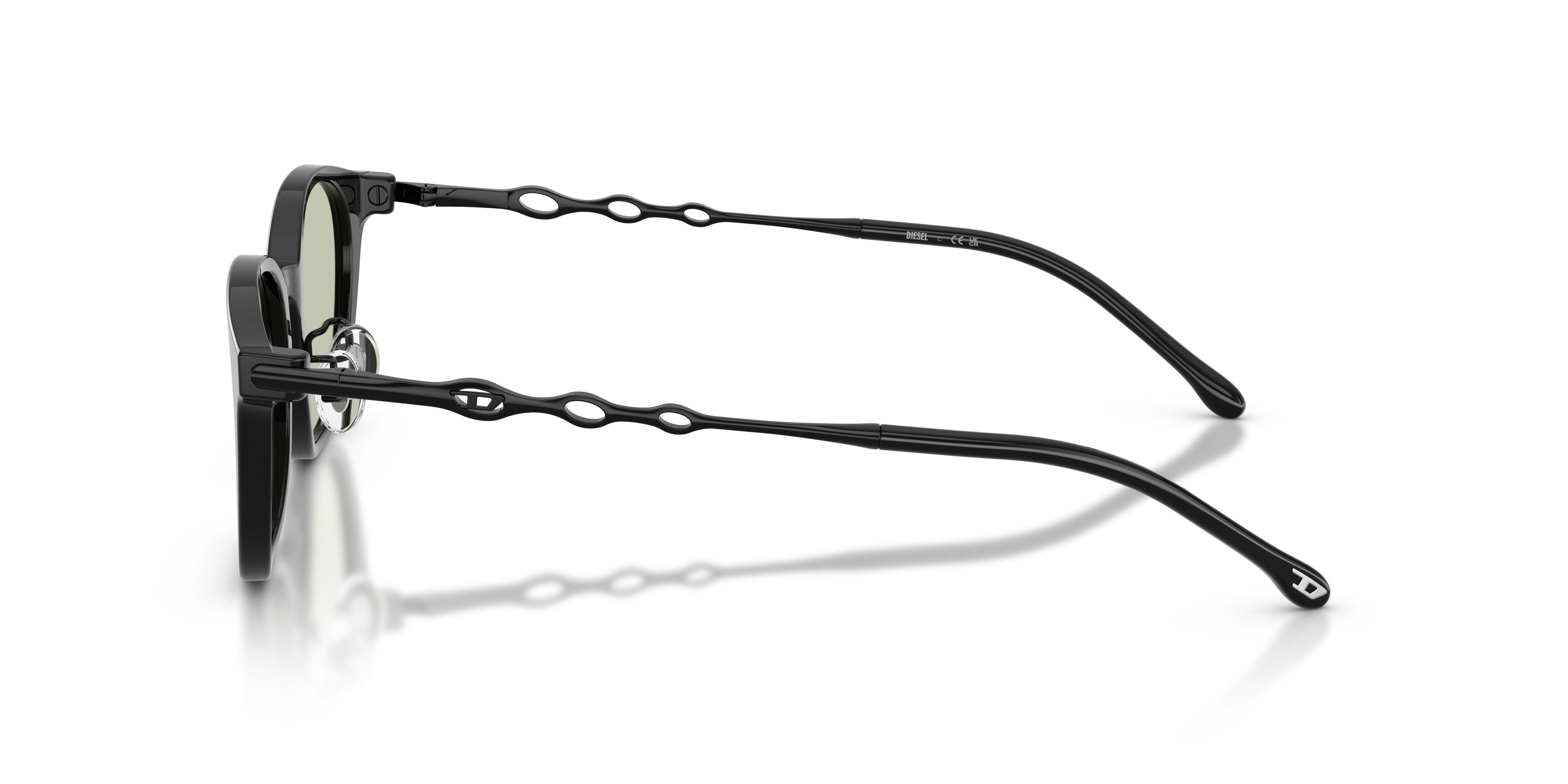 Eyeglasses Diesel DL 4013D (2063) color nero shape pantos lenses verde chiaro