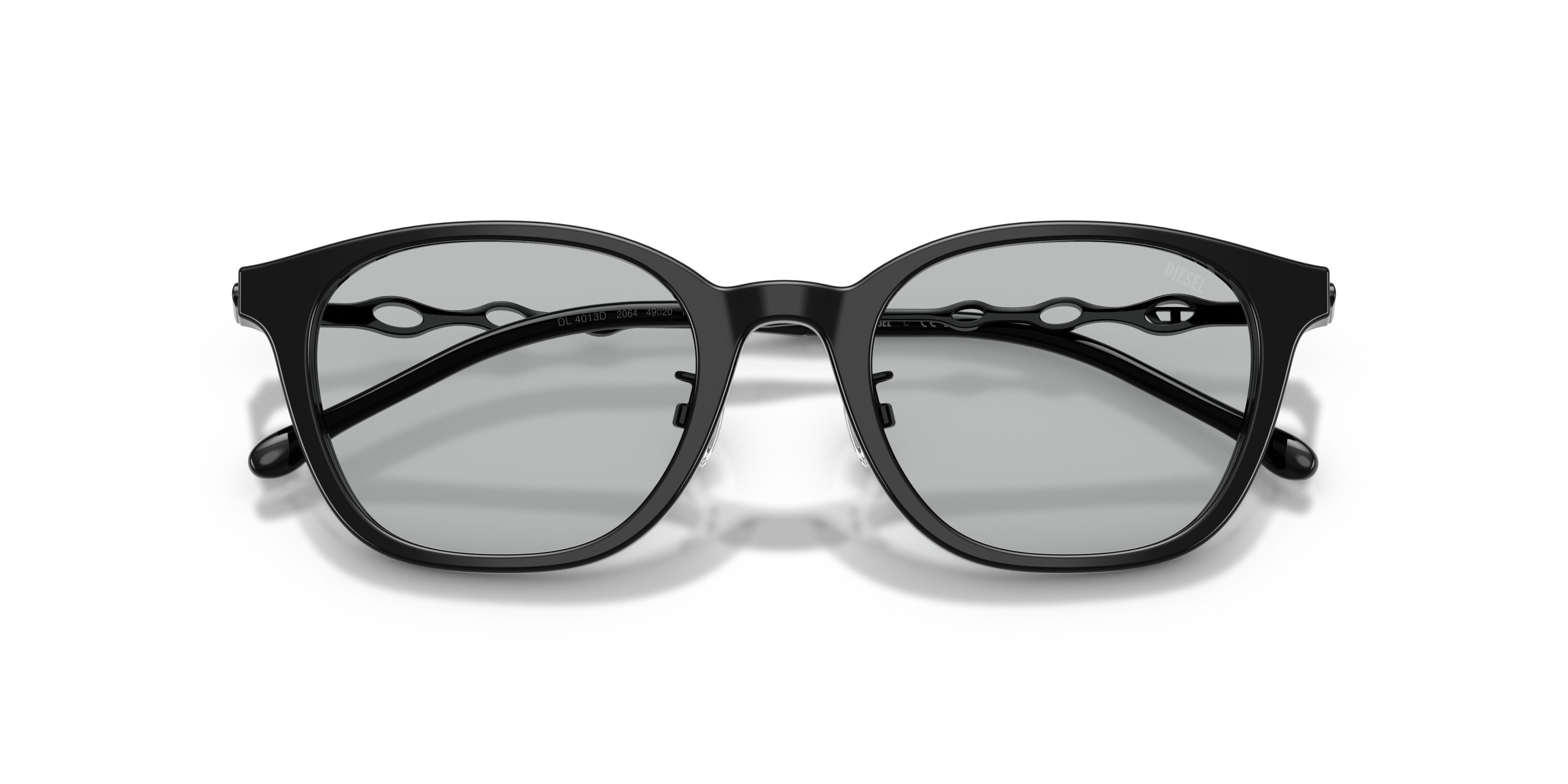 Eyeglasses Diesel DL 4013D (2064) color nero shape pantos lenses grigio