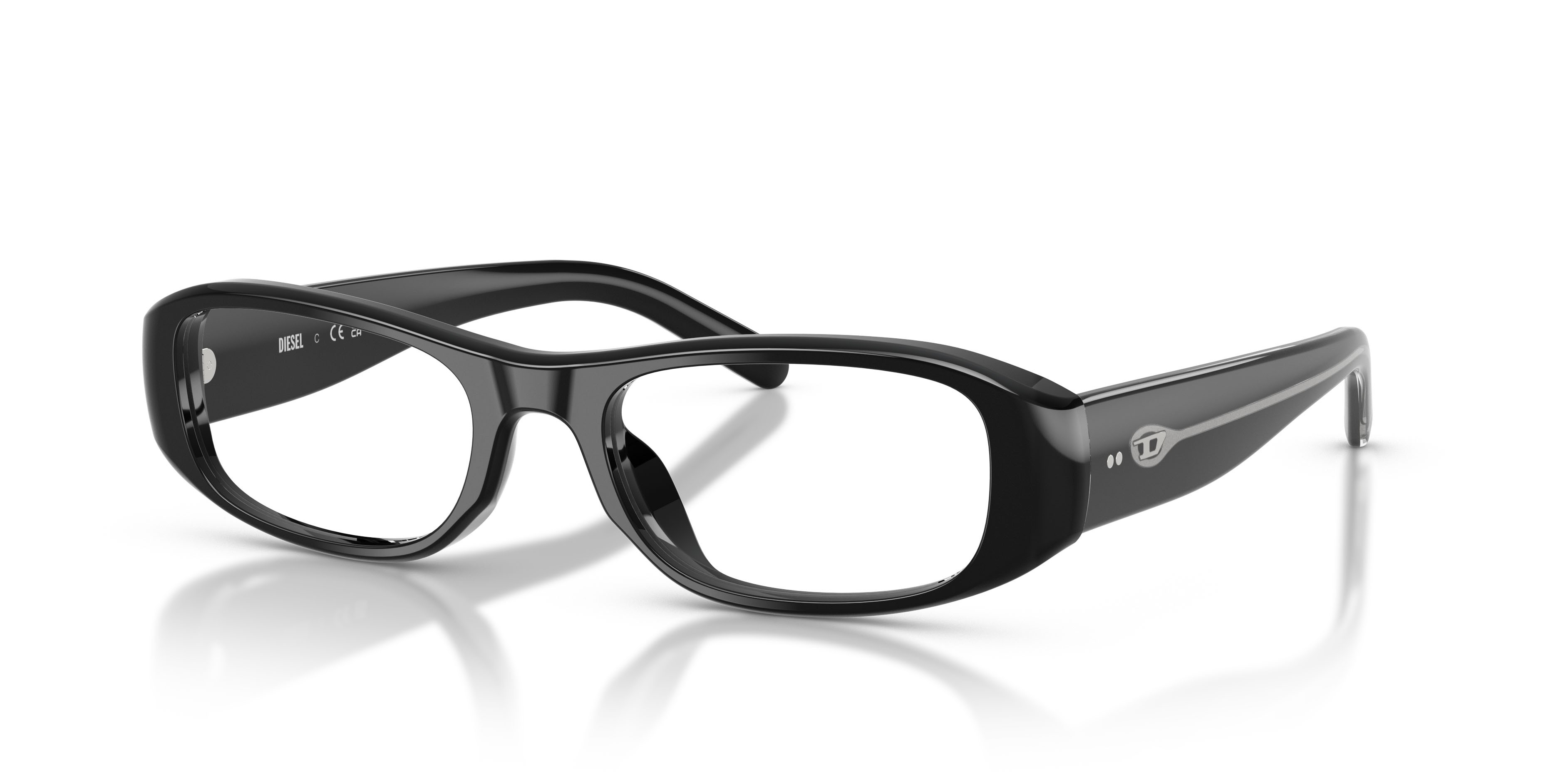 Eyeglasses Diesel DL 4014U (2001) color nero a tinta unita shape square lenses lente demo