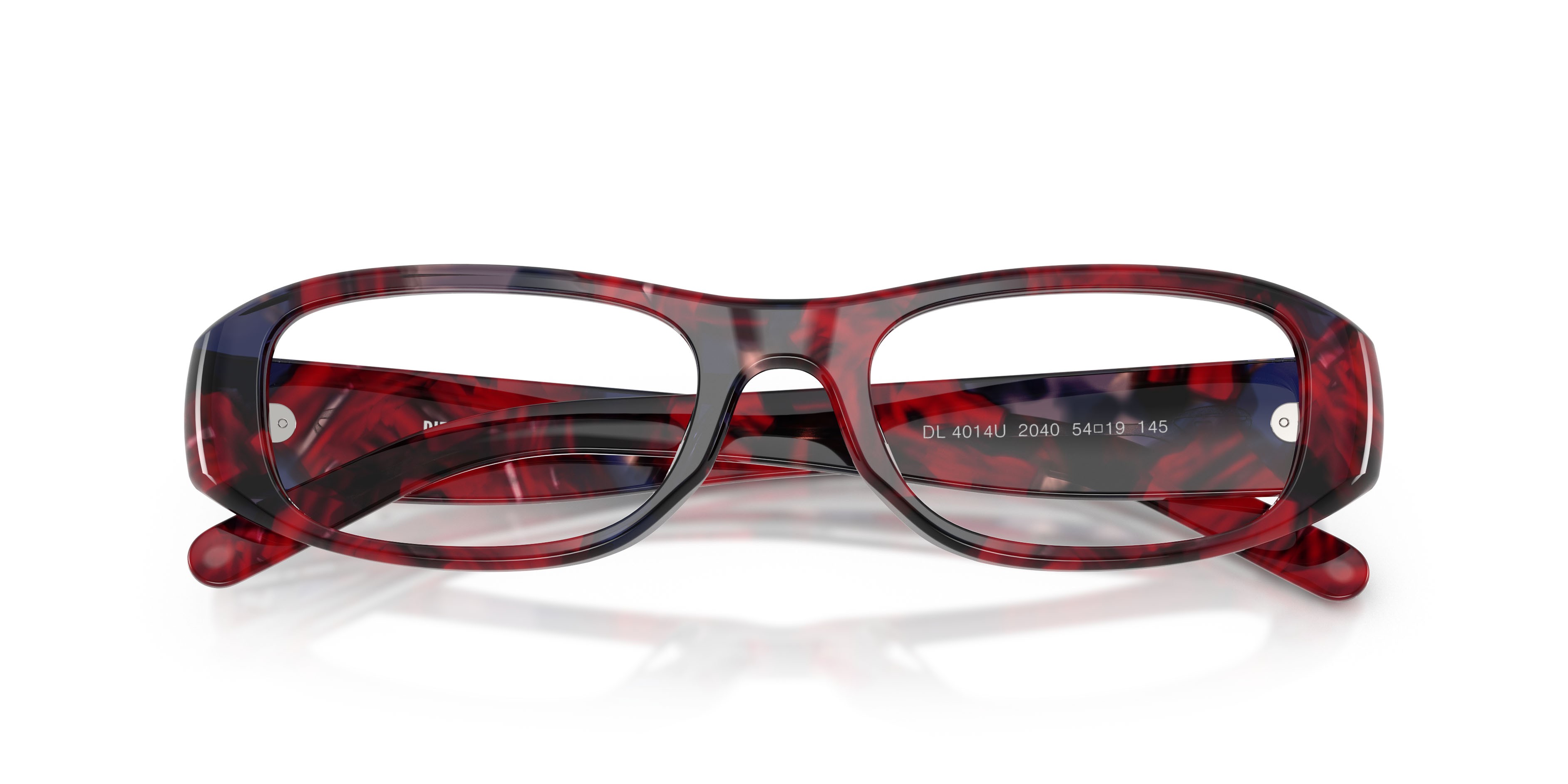 Eyeglasses Diesel DL 4014U (2040) color havana rosso shape square lenses lente demo