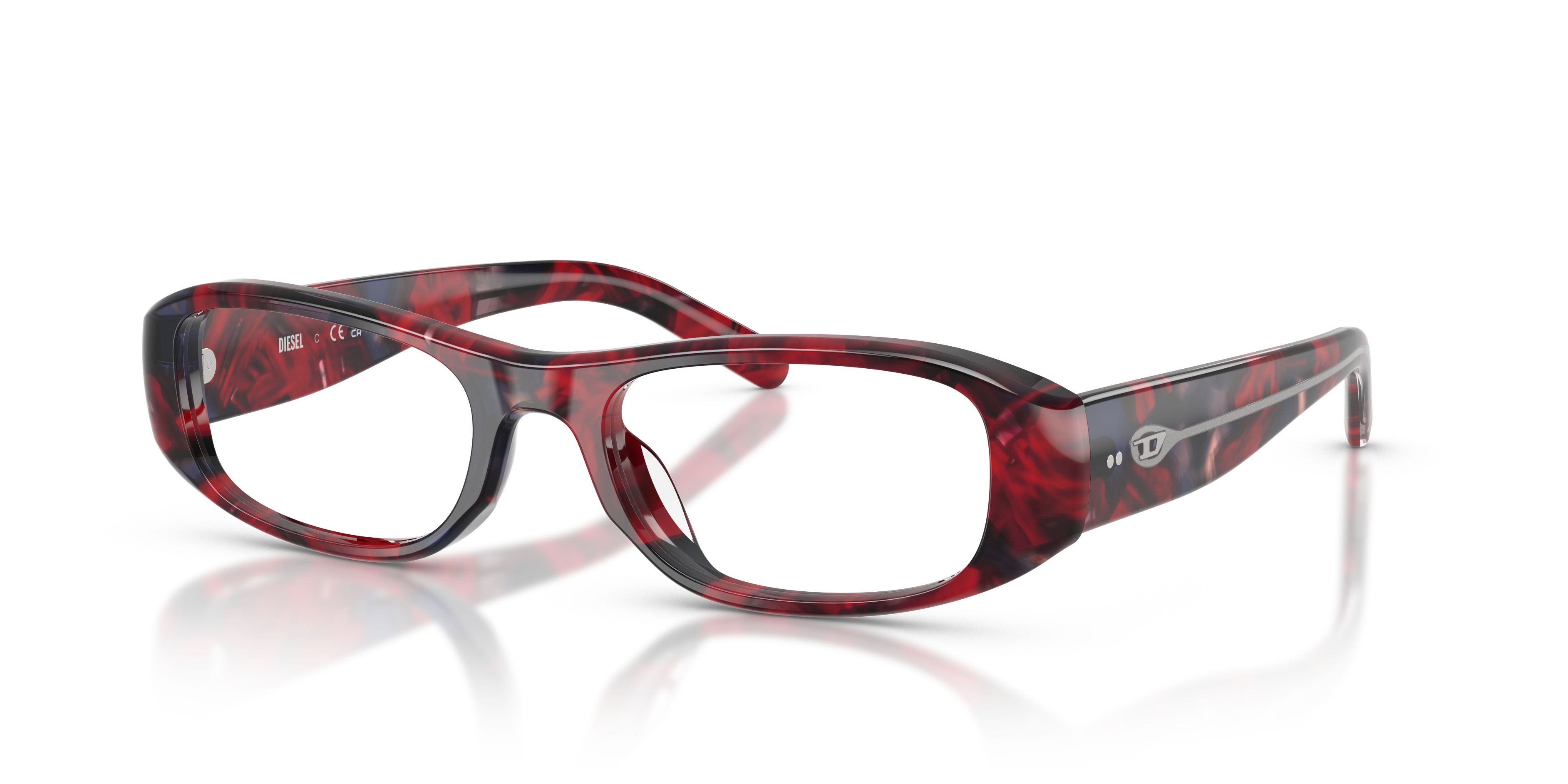 Eyeglasses Diesel DL 4014U (2040) color havana rosso shape square lenses lente demo