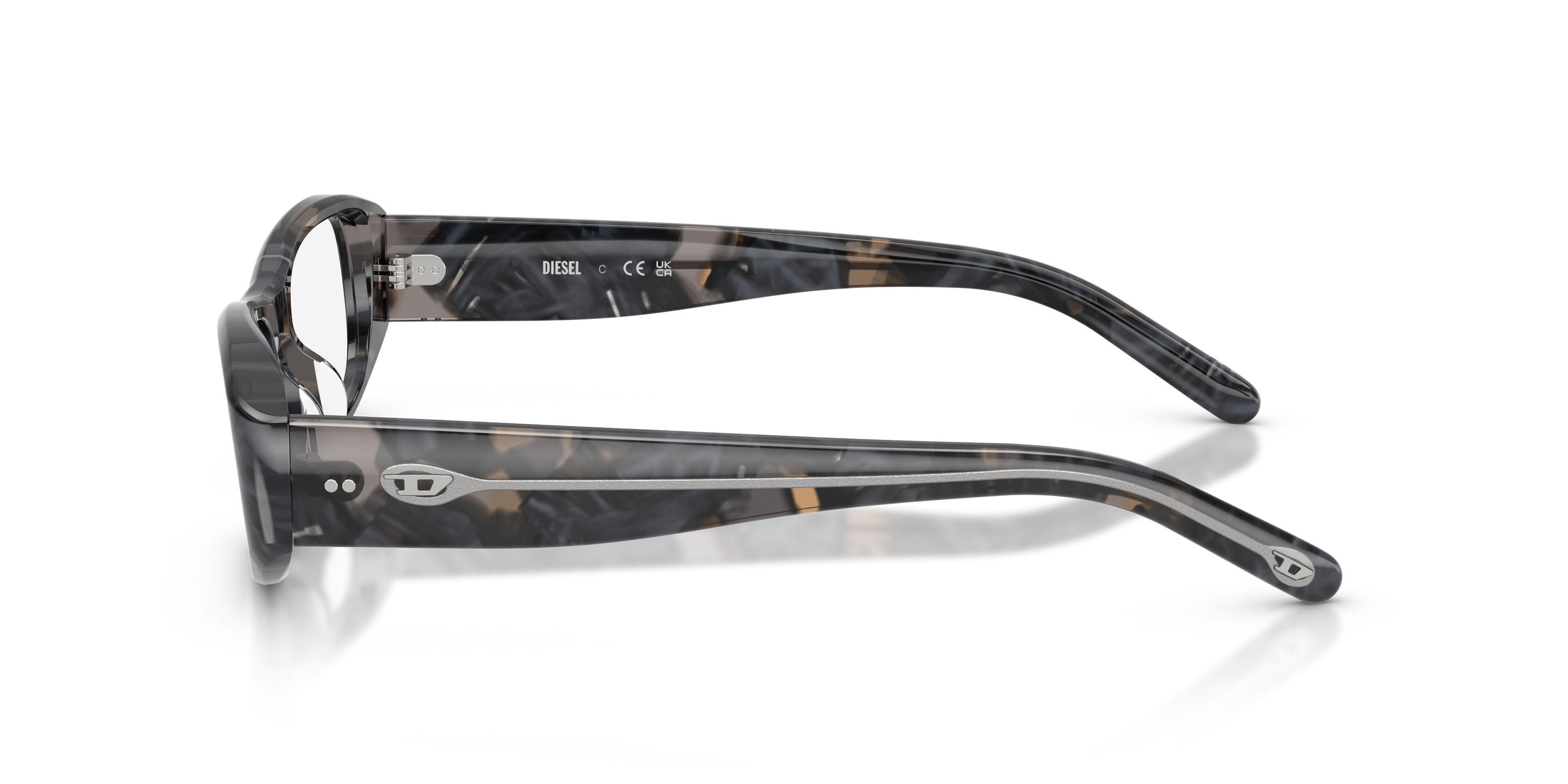 Eyeglasses Diesel DL 4014U (2041) color marrone/havana grigio shape square lenses lente demo