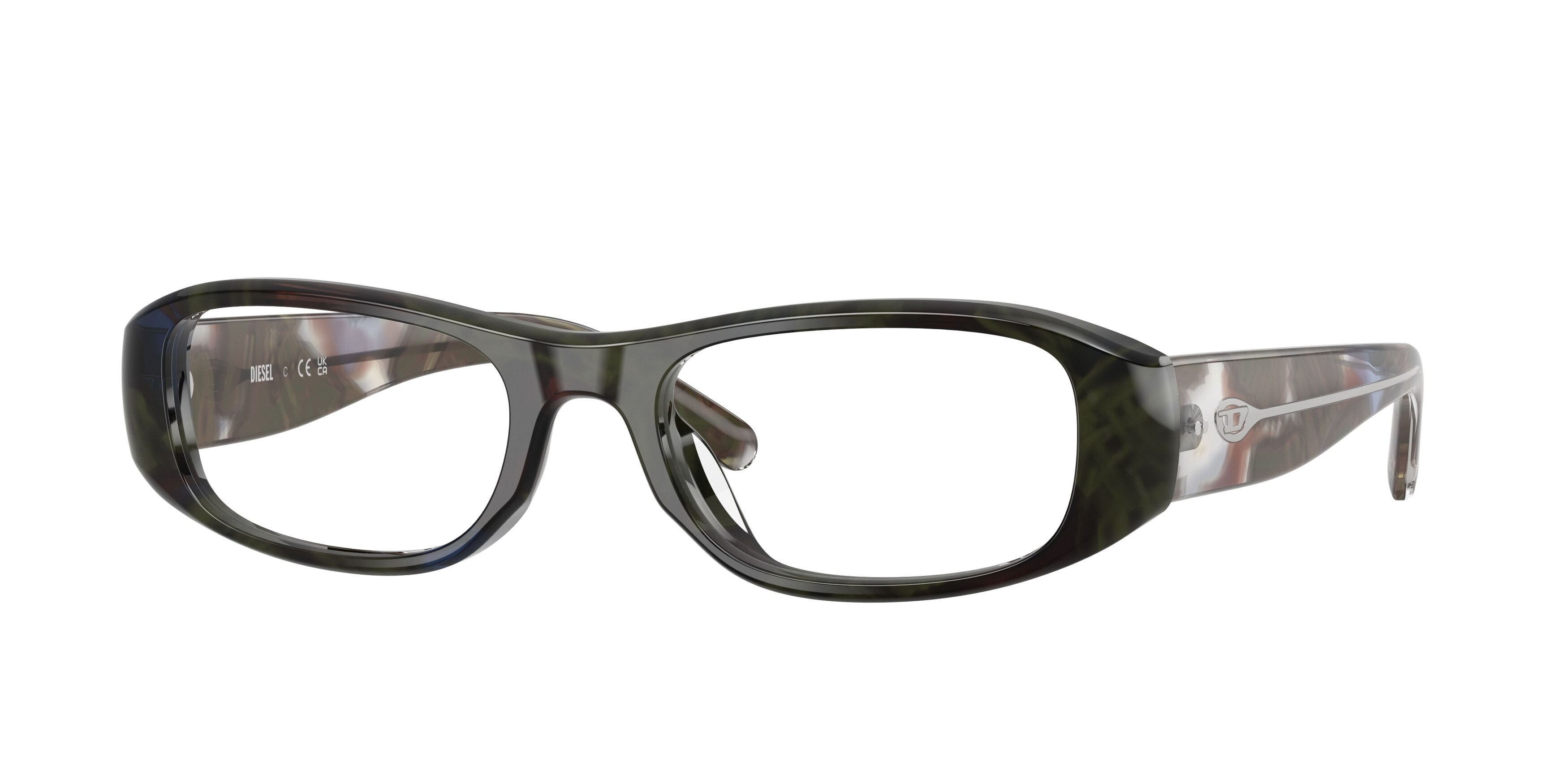 Occhiali da vista Diesel DL 4014U (2042) colore havana verde forma quadrato lenti lente demo