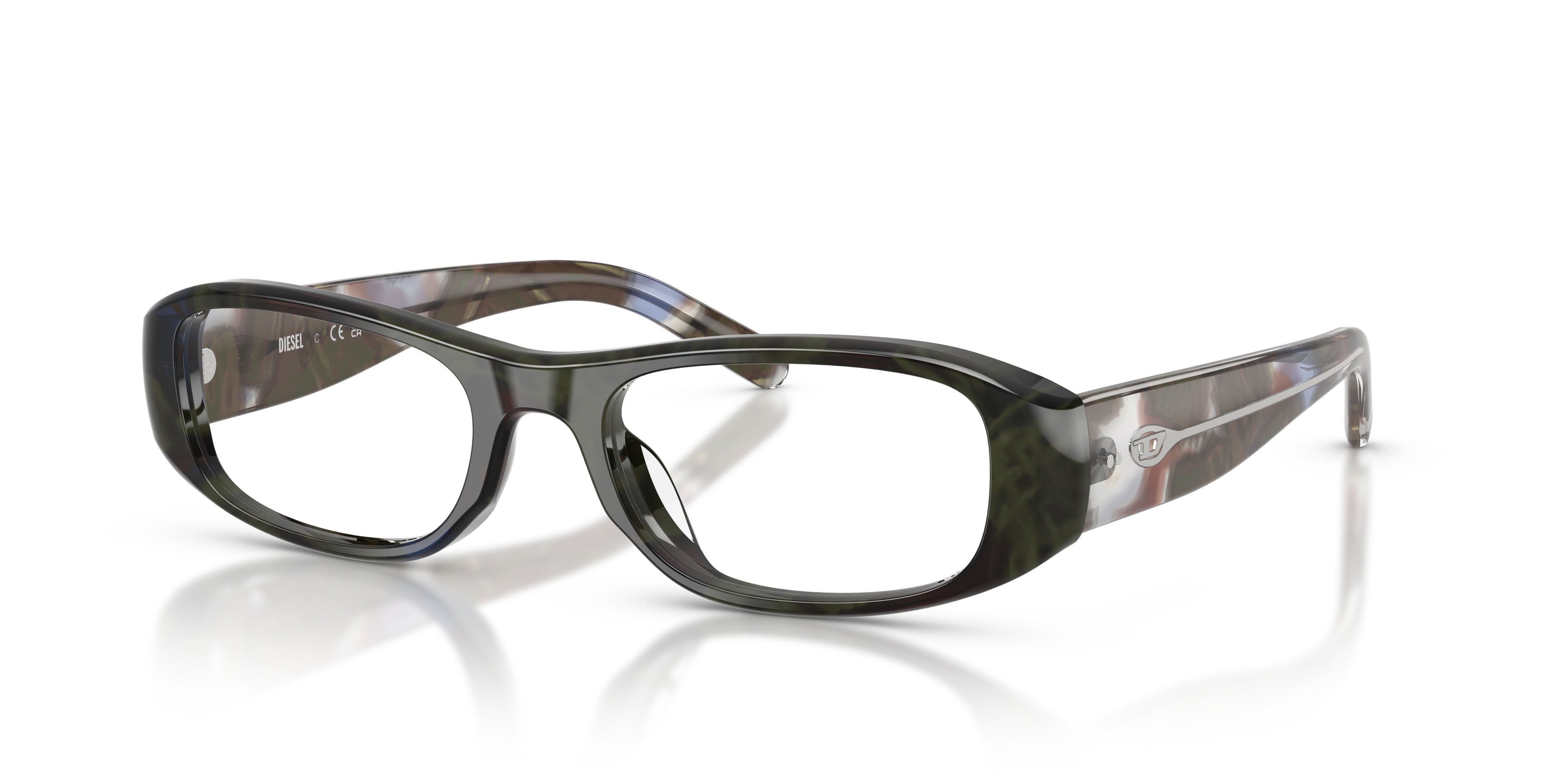 Occhiali da vista Diesel DL 4014U (2042) colore havana verde forma quadrato lenti lente demo