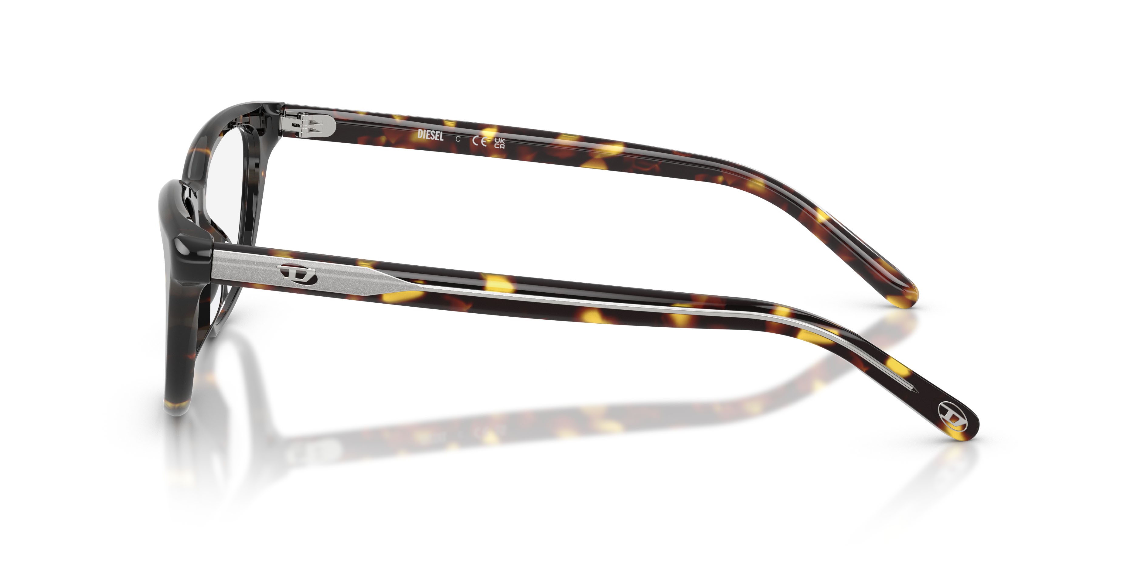 Eyeglasses Diesel DL 4016F (2017) color havana giallo shape cat eye lenses lente demo