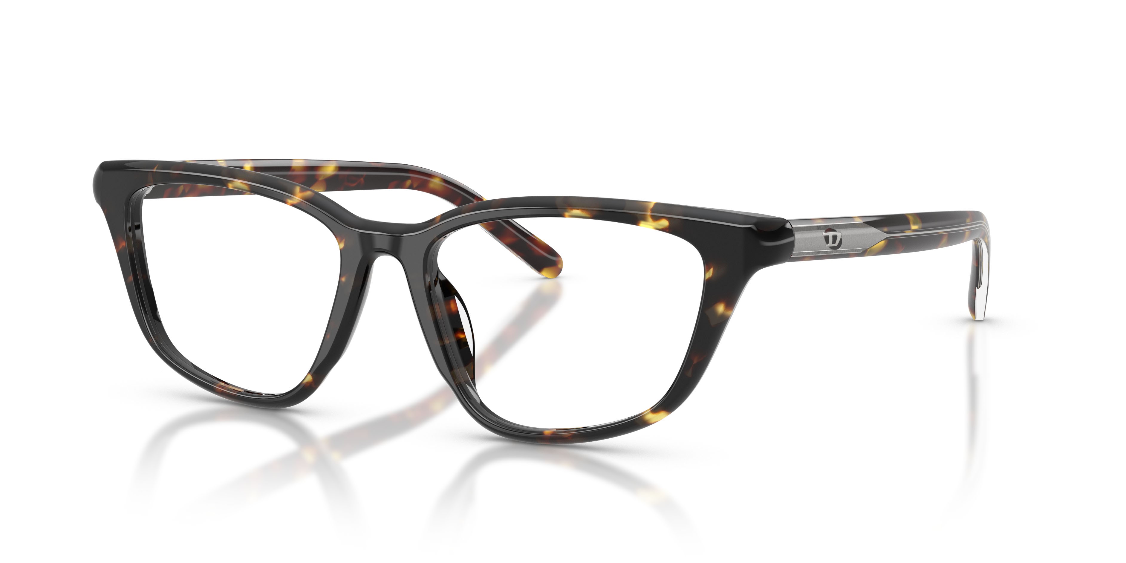 Eyeglasses Diesel DL 4016F (2017) color havana giallo shape cat eye lenses lente demo