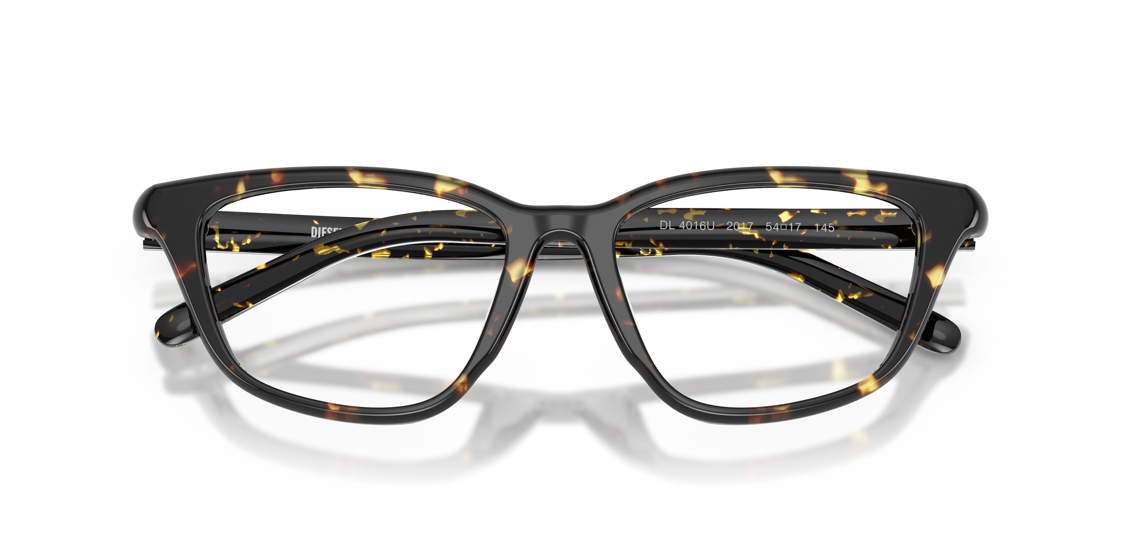Eyeglasses Diesel DL 4016U (2017) color havana giallo shape cat eye lenses lente demo