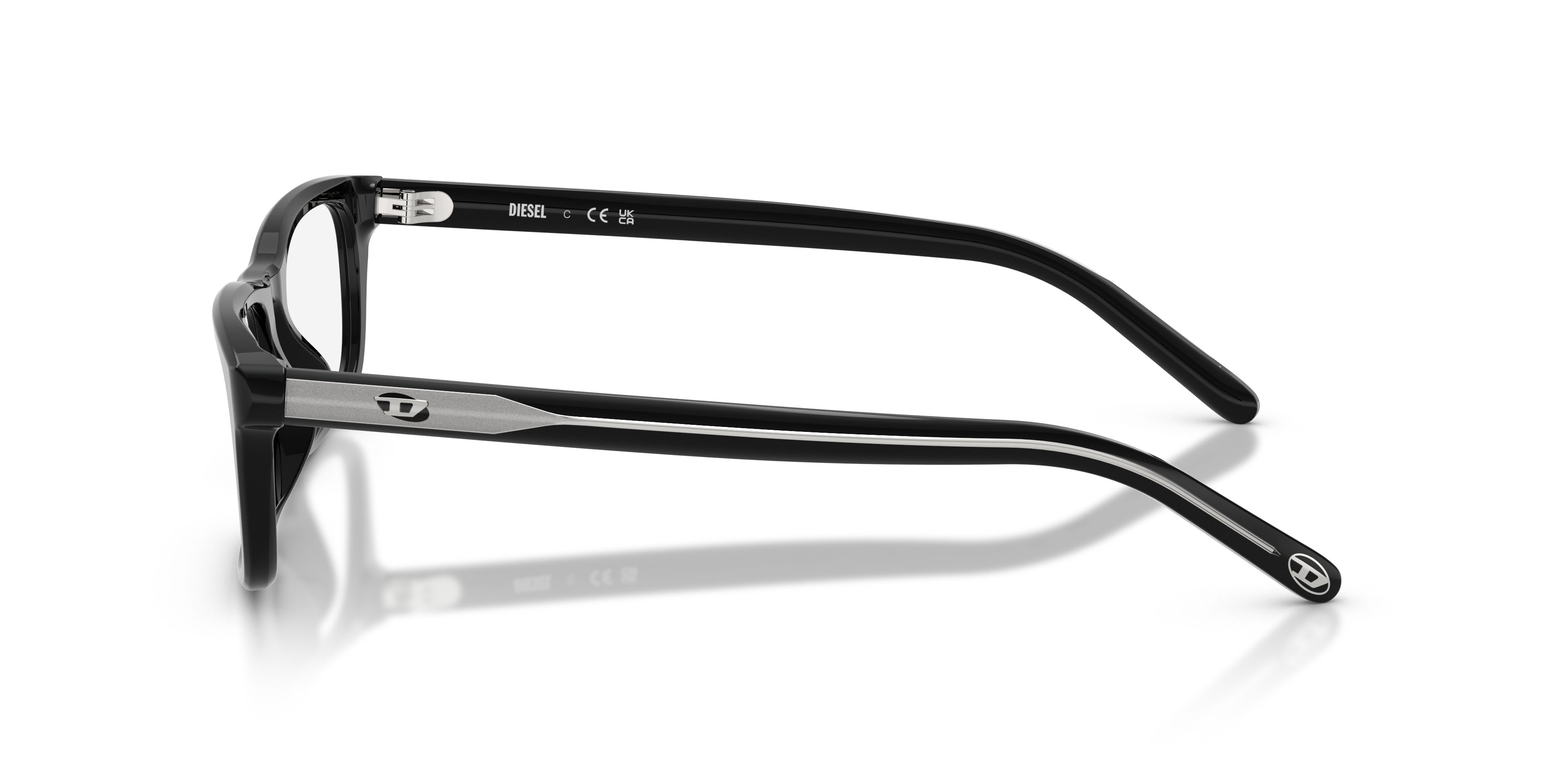 Eyeglasses Diesel DL 4017U (2001) color nero a tinta unita shape rectangle lenses lente demo