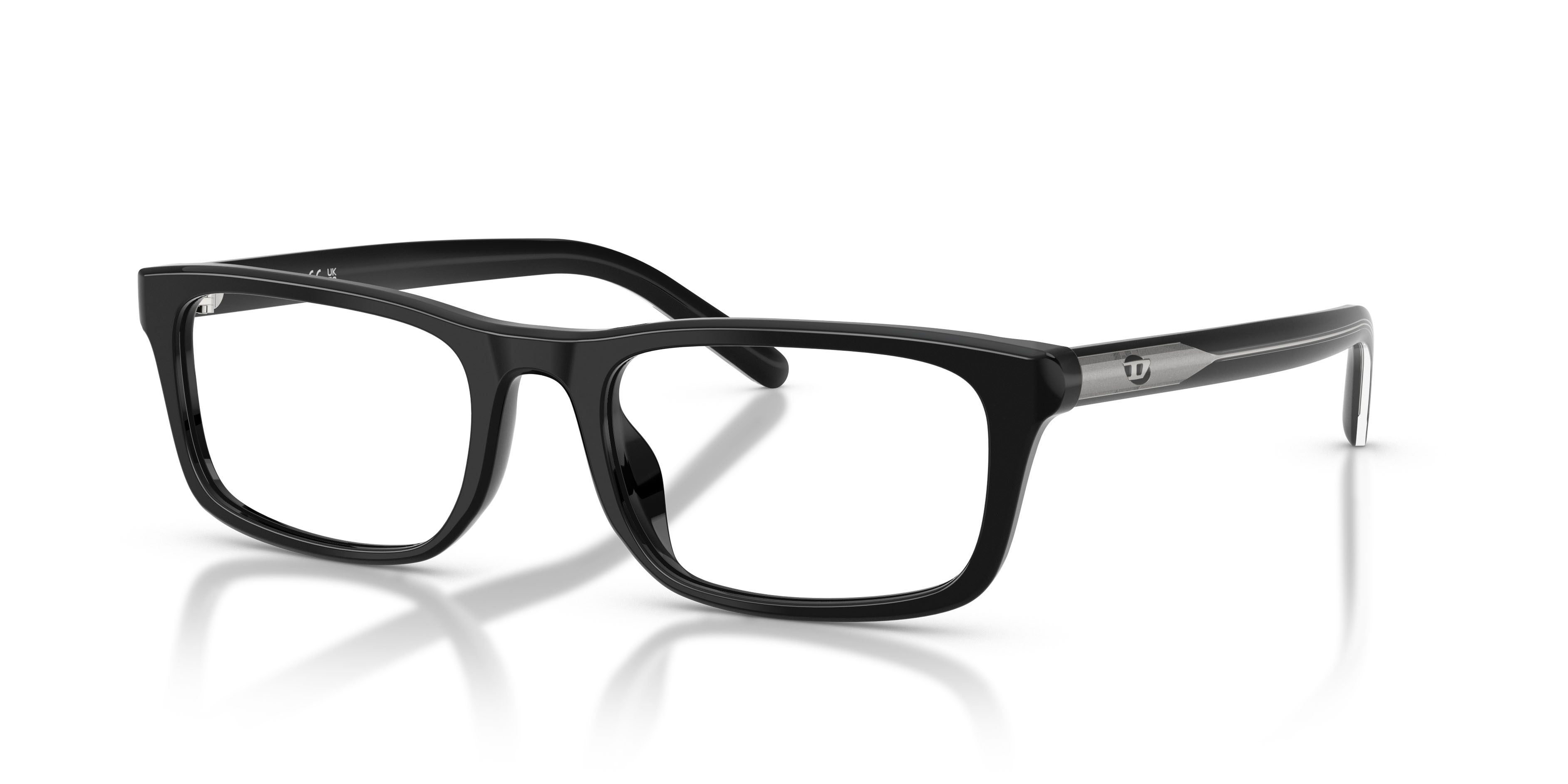 Eyeglasses Diesel DL 4017U (2001) color nero a tinta unita shape rectangle lenses lente demo
