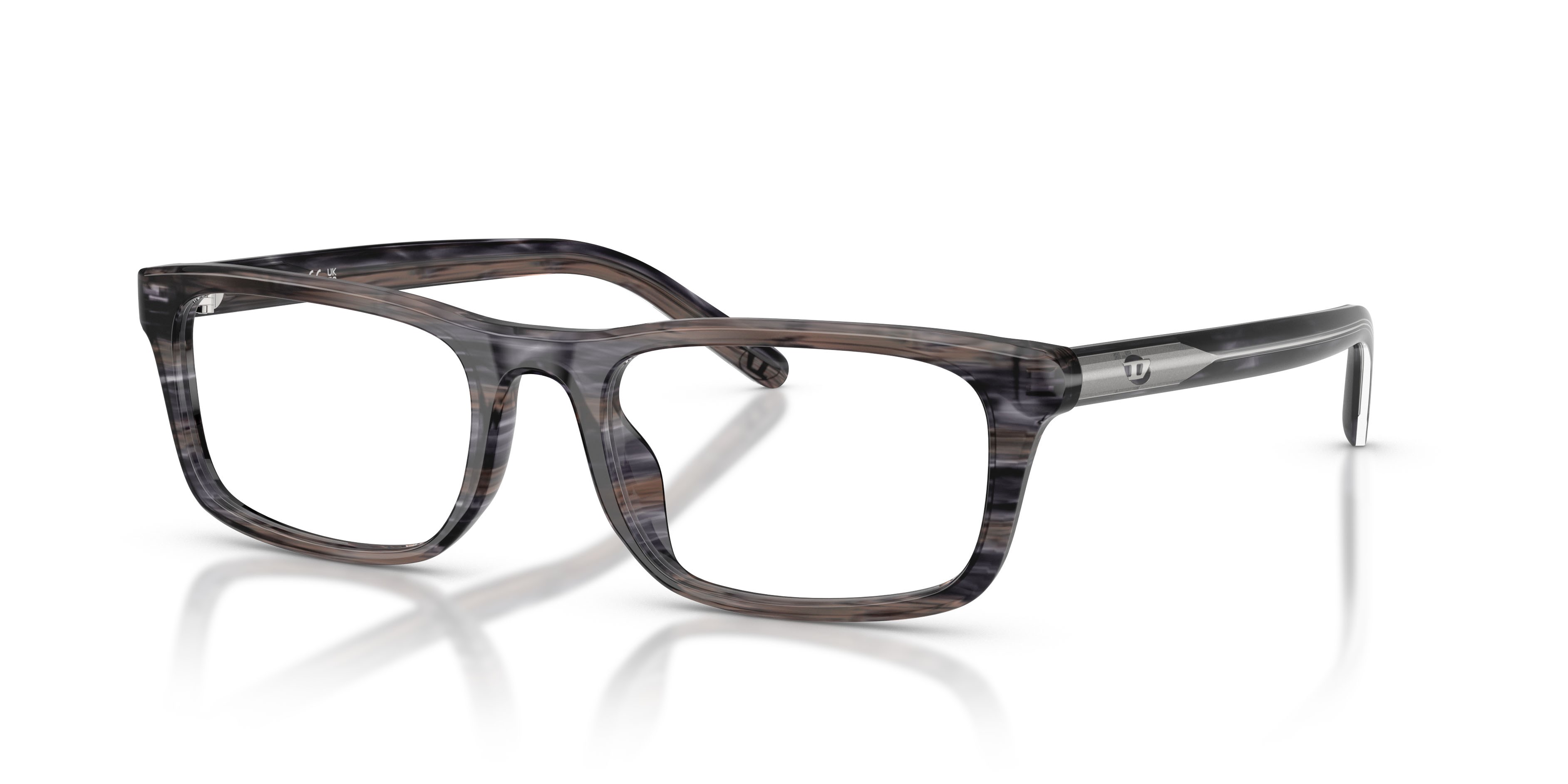 Occhiali da vista Diesel DL 4017U (2039) colore striated grey forma rettangolare lenti lente demo