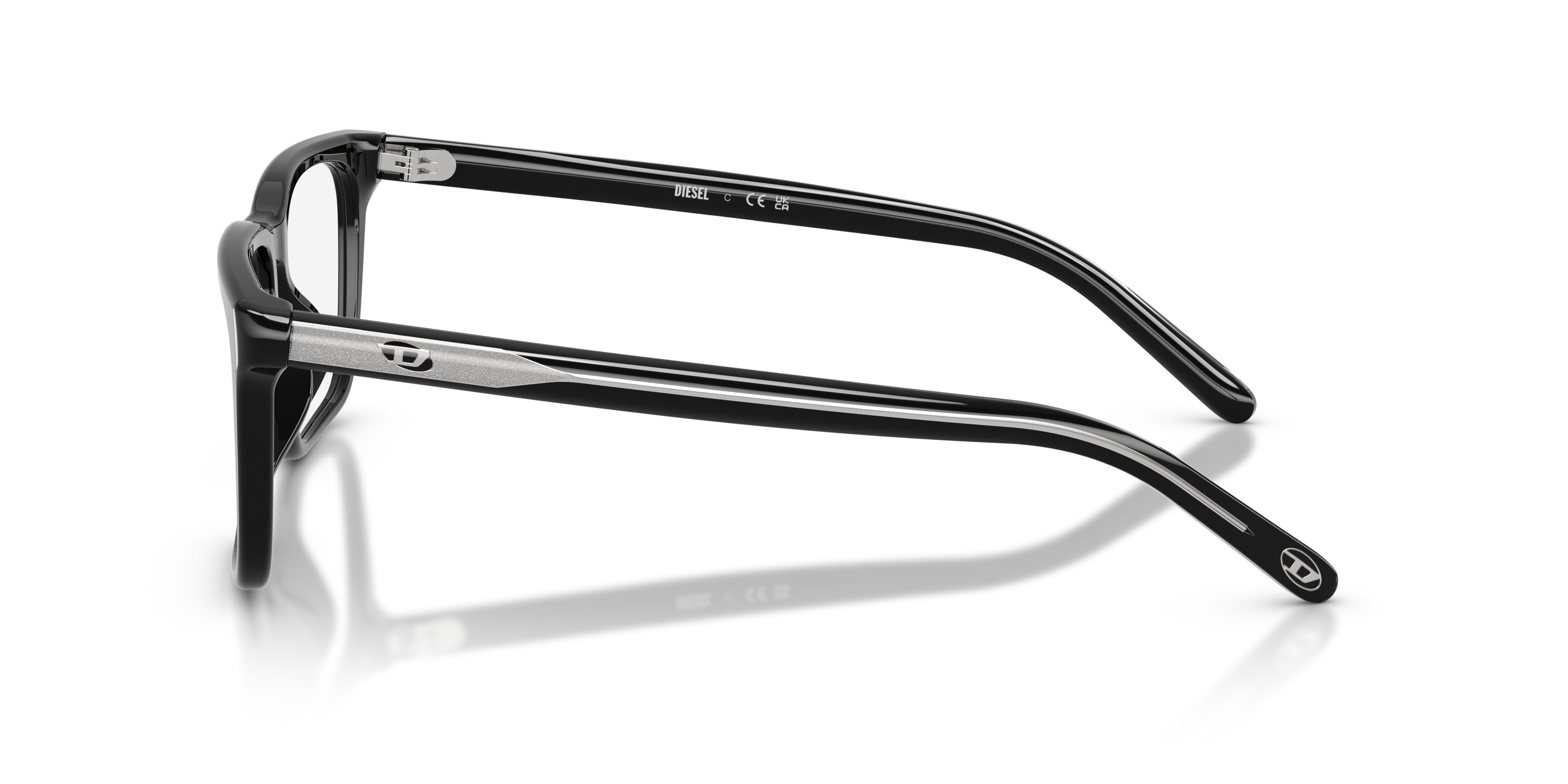 Eyeglasses Diesel DL 4018U (2001) color nero a tinta unita shape rectangle lenses lente demo