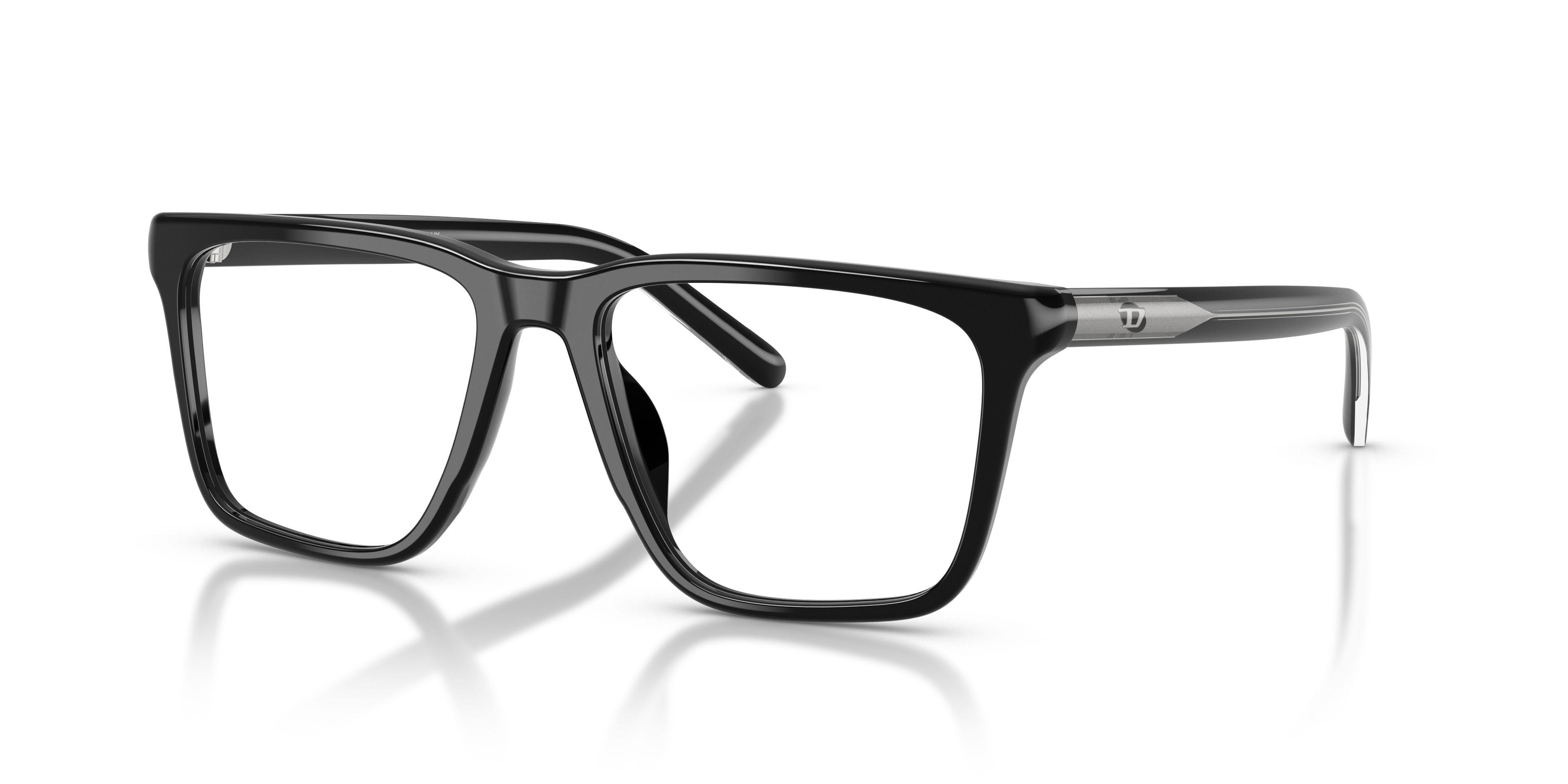 Eyeglasses Diesel DL 4018U (2001) color nero a tinta unita shape rectangle lenses lente demo
