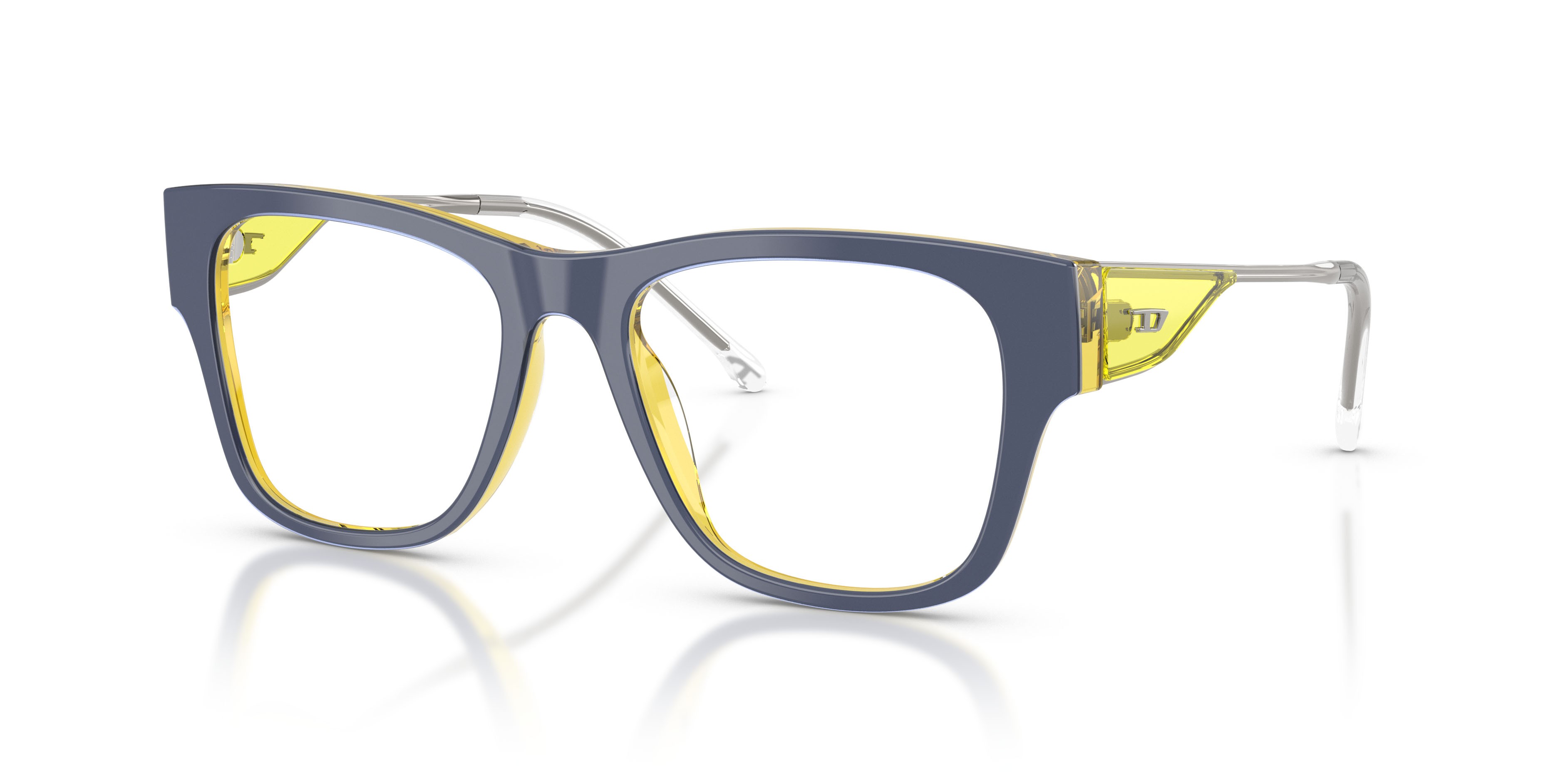 Occhiali da vista Diesel DL 4019U (2046) colore trilayer metal yellow forma quadrato lenti lente demo