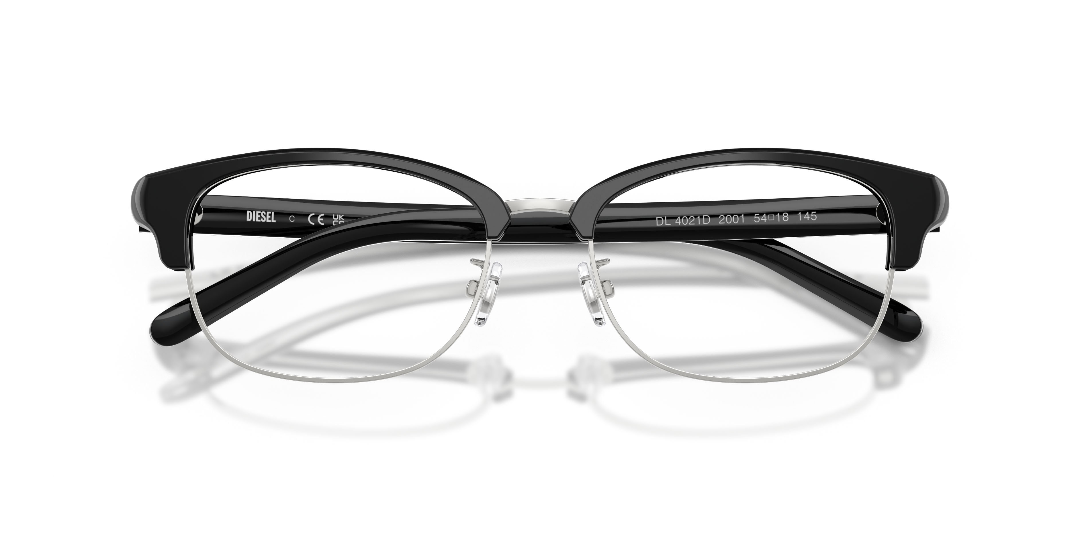 Eyeglasses Diesel DL 4021D (2001) color nero shape oval lenses lente demo