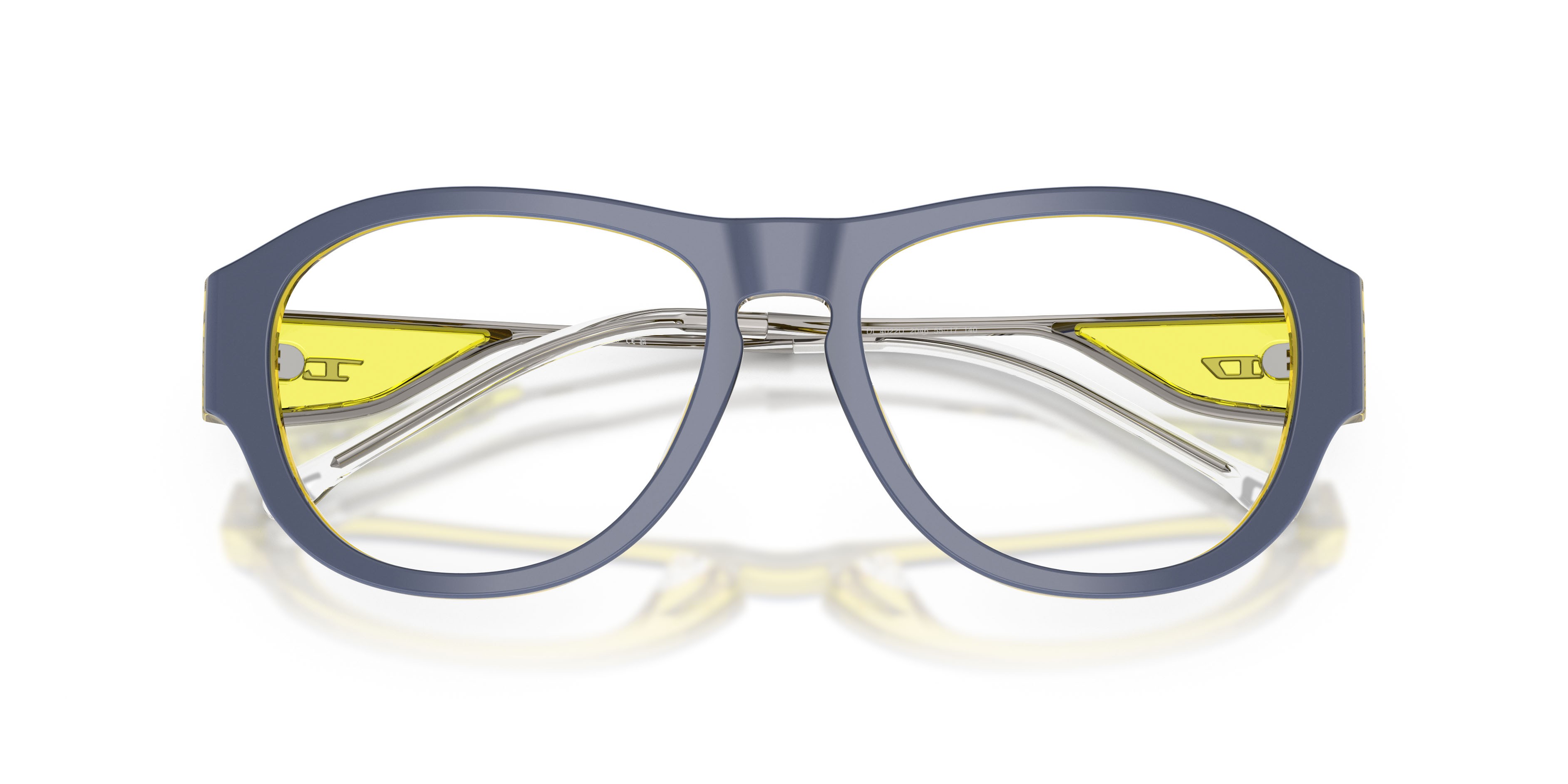 Eyeglasses Diesel DL 4022U (2046) color trilayer metal yellow shape square lenses lente demo