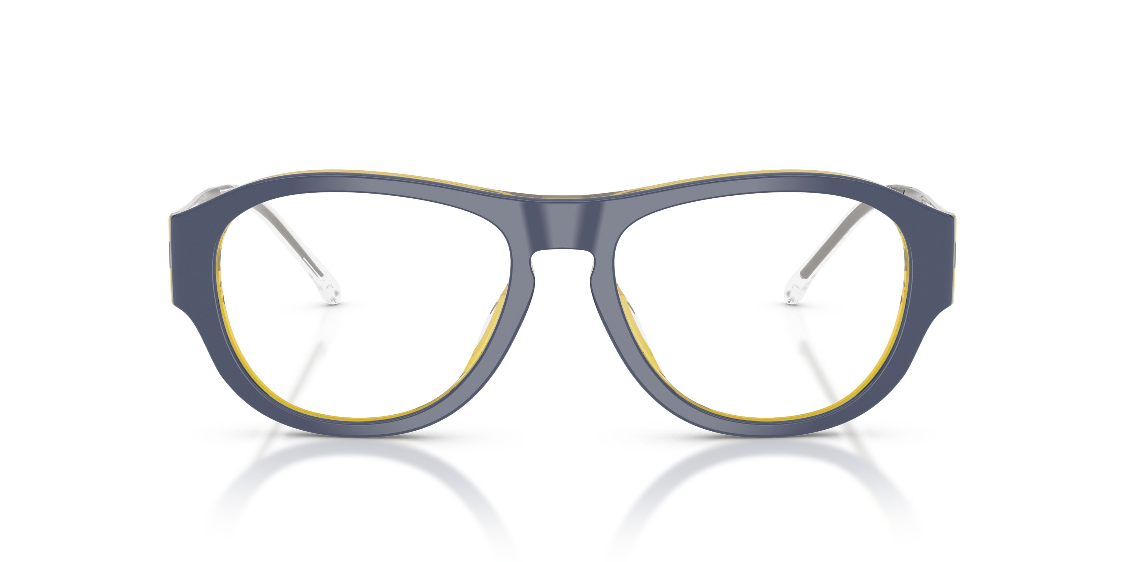 Eyeglasses Diesel DL 4022U (2046) color trilayer metal yellow shape square lenses lente demo