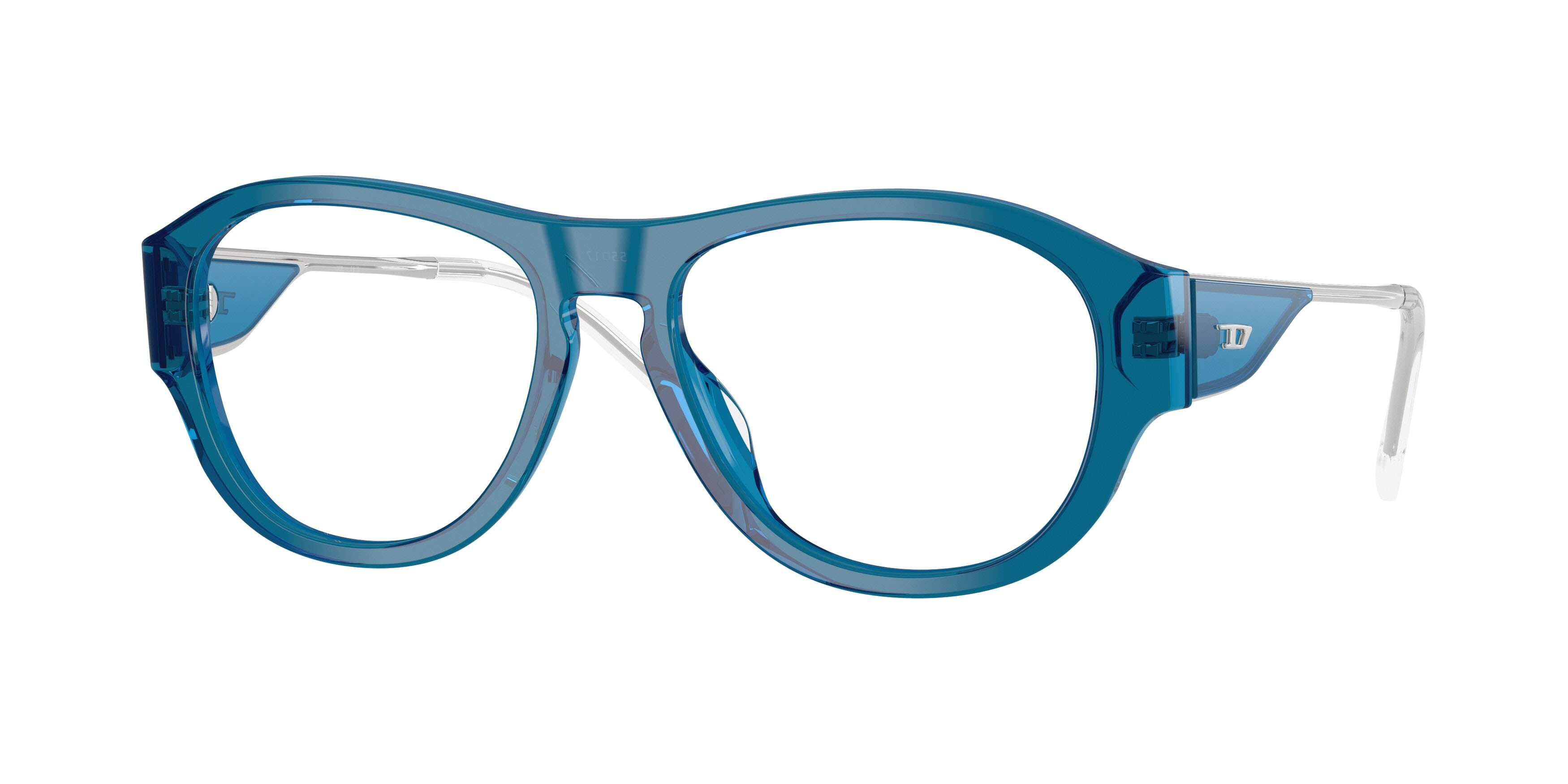 Occhiali da vista Diesel DL 4022U (2051) colore blu trasparente forma quadrato lenti lente demo