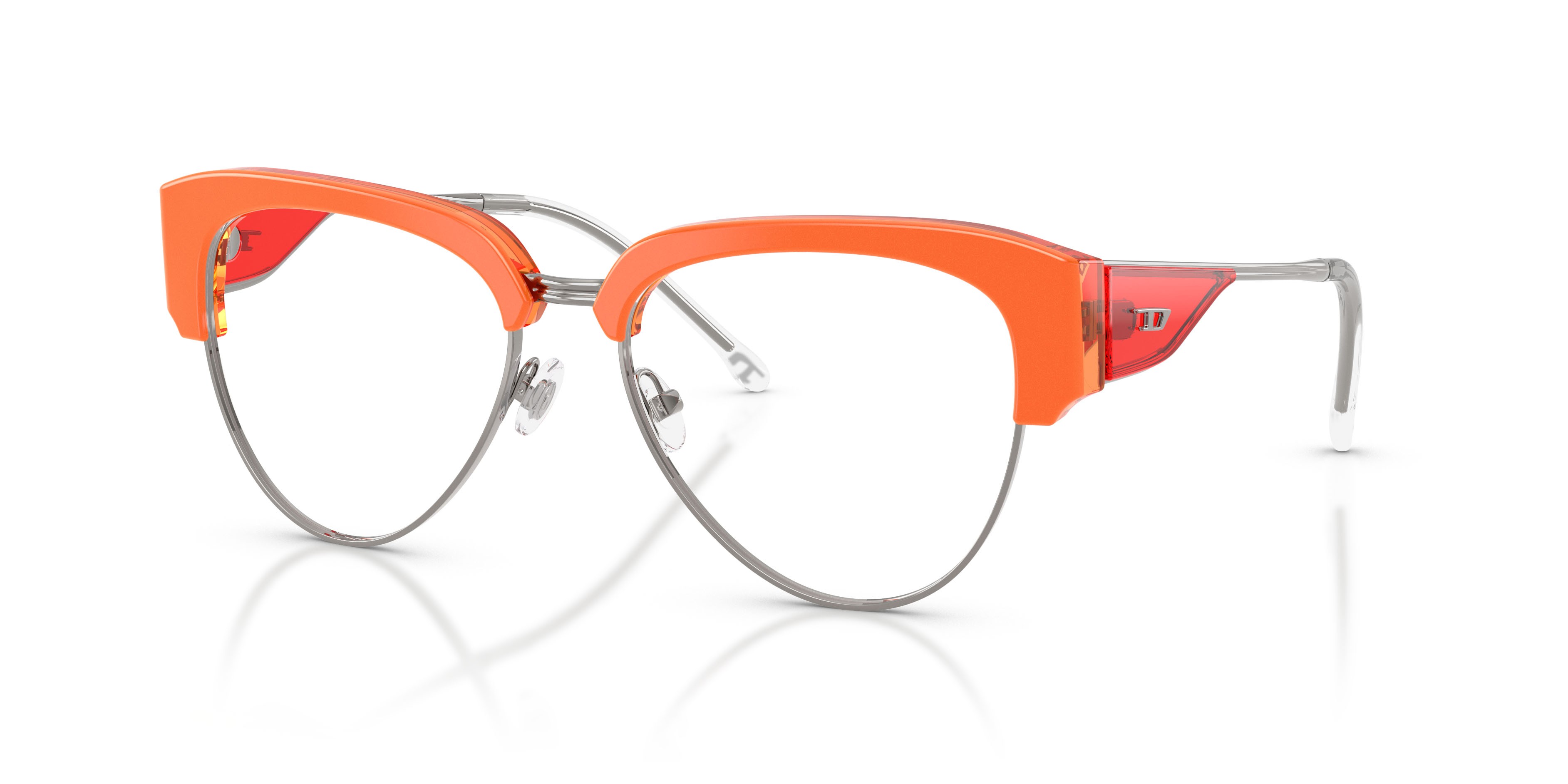 Eyeglasses Diesel DL 4023 (2047) color metal orange shape oval lenses lente demo