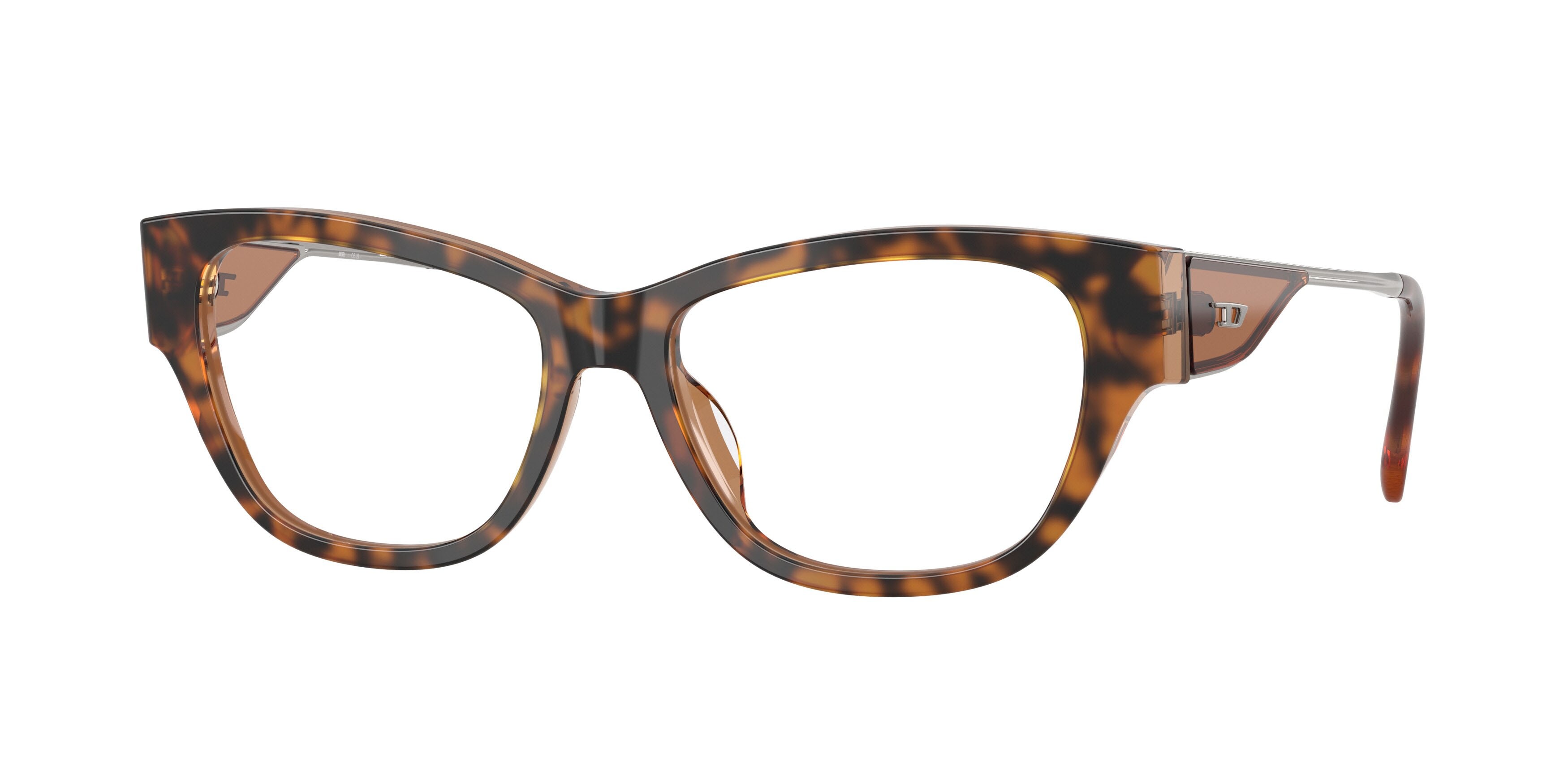 Eyeglasses Diesel DL 4024U (2050) color havana classico shape cat eye lenses lente demo