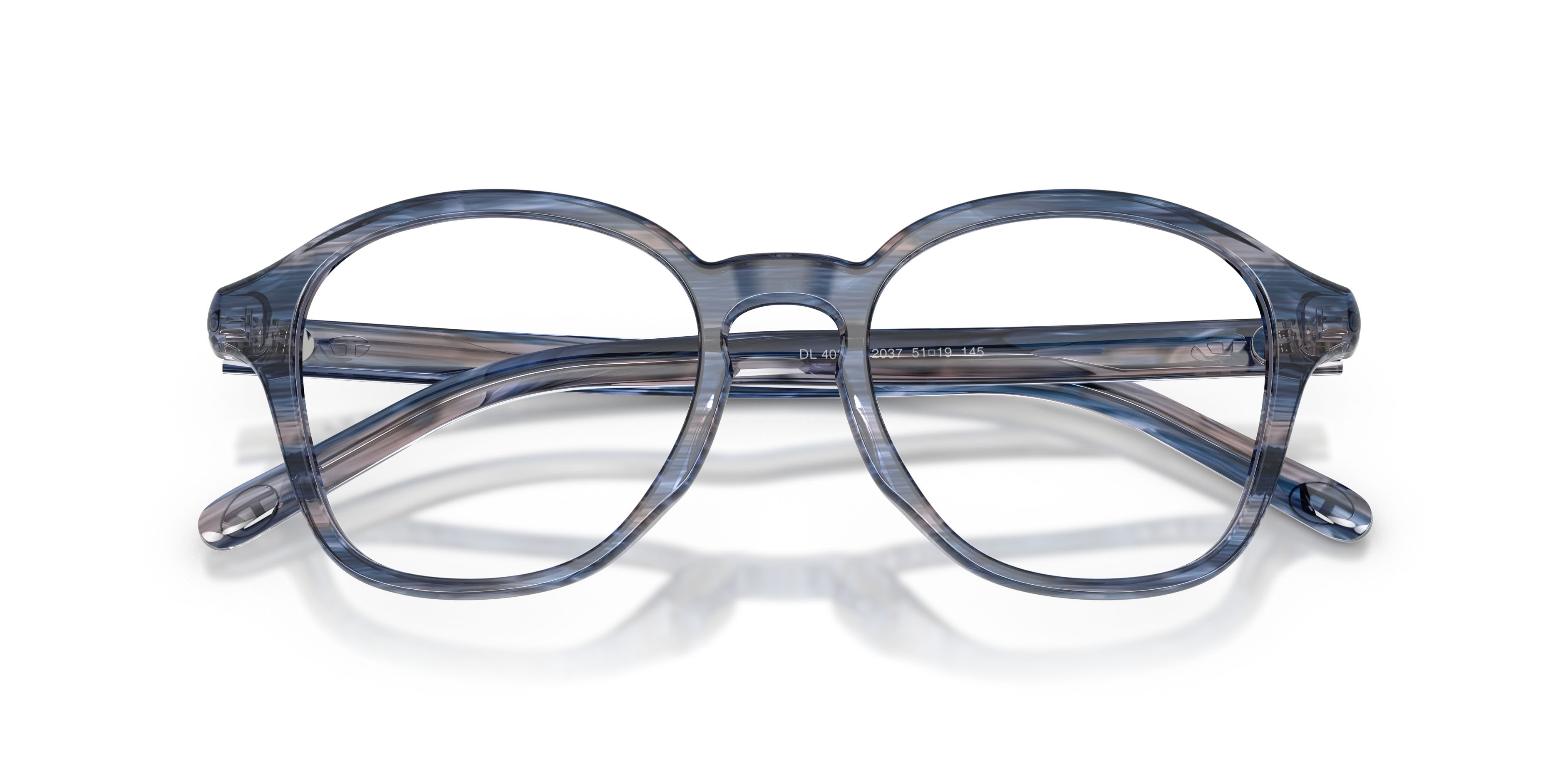 Occhiali da vista Diesel DL 4025U (2037) colore blu striato forma pantos lenti lente demo