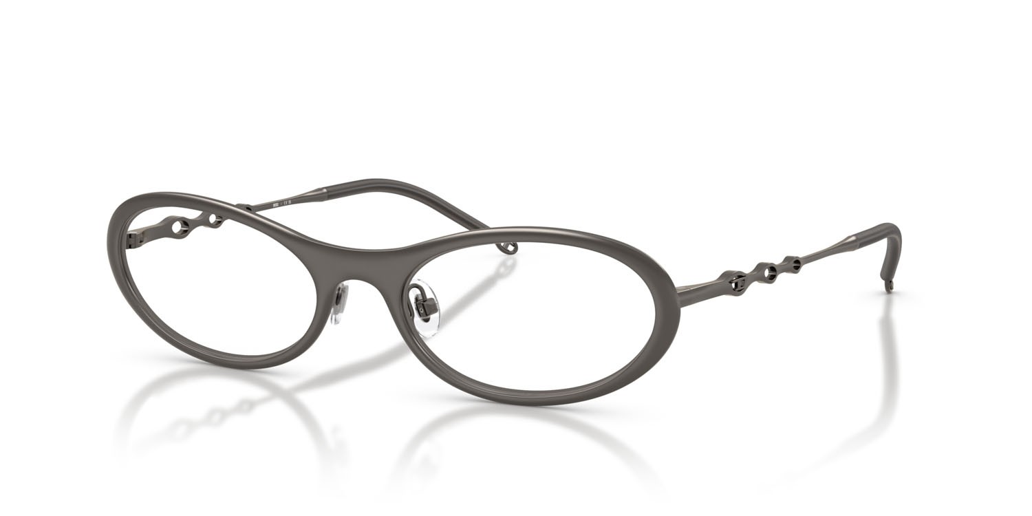 Eyeglasses Diesel DL 5001 (1009) color matte gun metal shape oval lenses lente demo