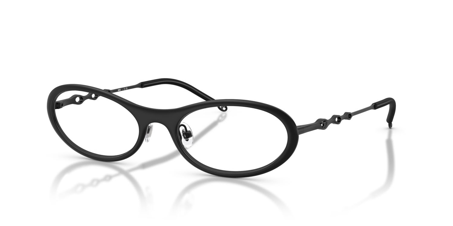 Eyeglasses Diesel DL 5001 (1013) color nero polvere shape oval lenses lente demo