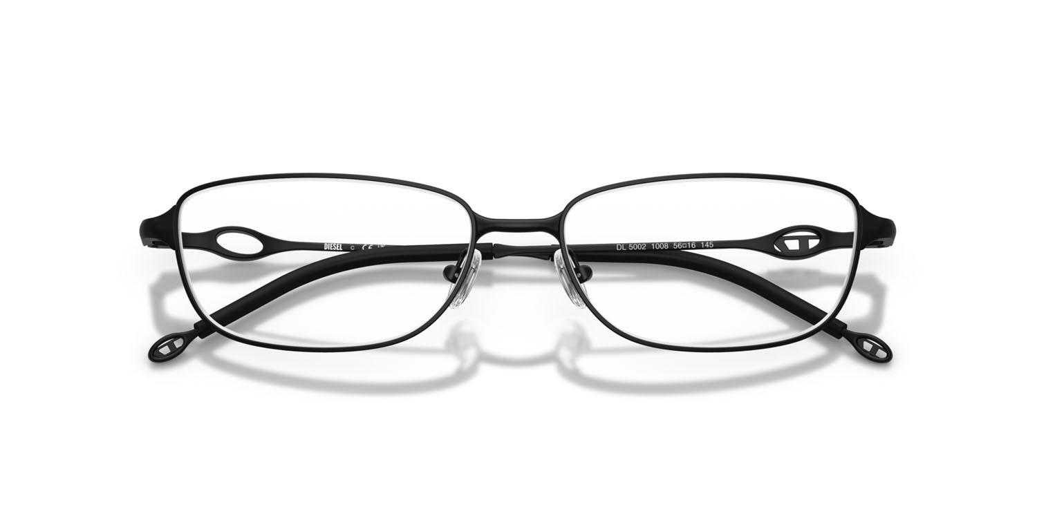 Eyeglasses Diesel DL 5002 (1008) color nero opaco shape rectangle lenses lente demo
