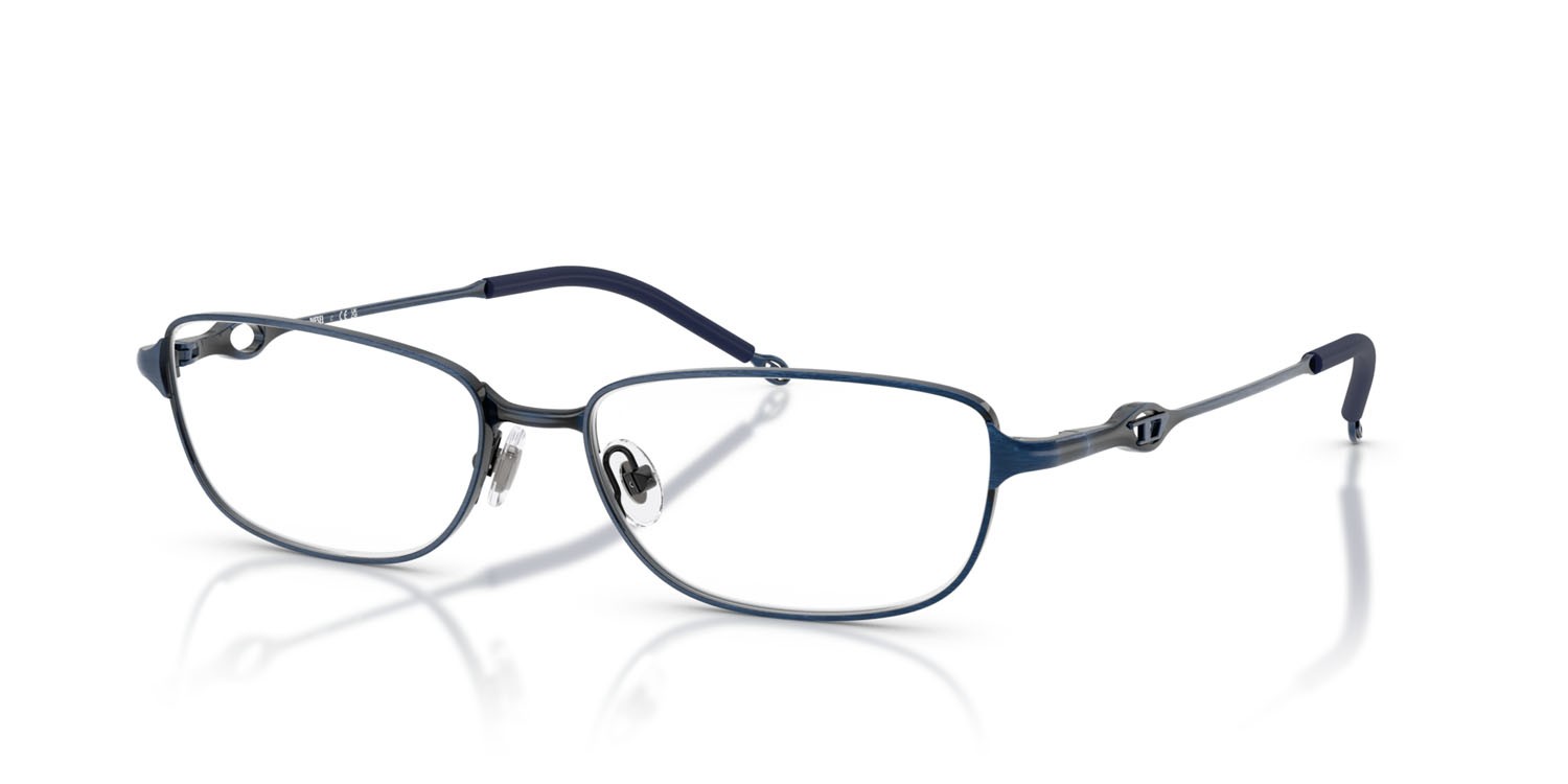 Eyeglasses Diesel DL 5002 (1024) color brushed antique blue shape rectangle lenses lente demo