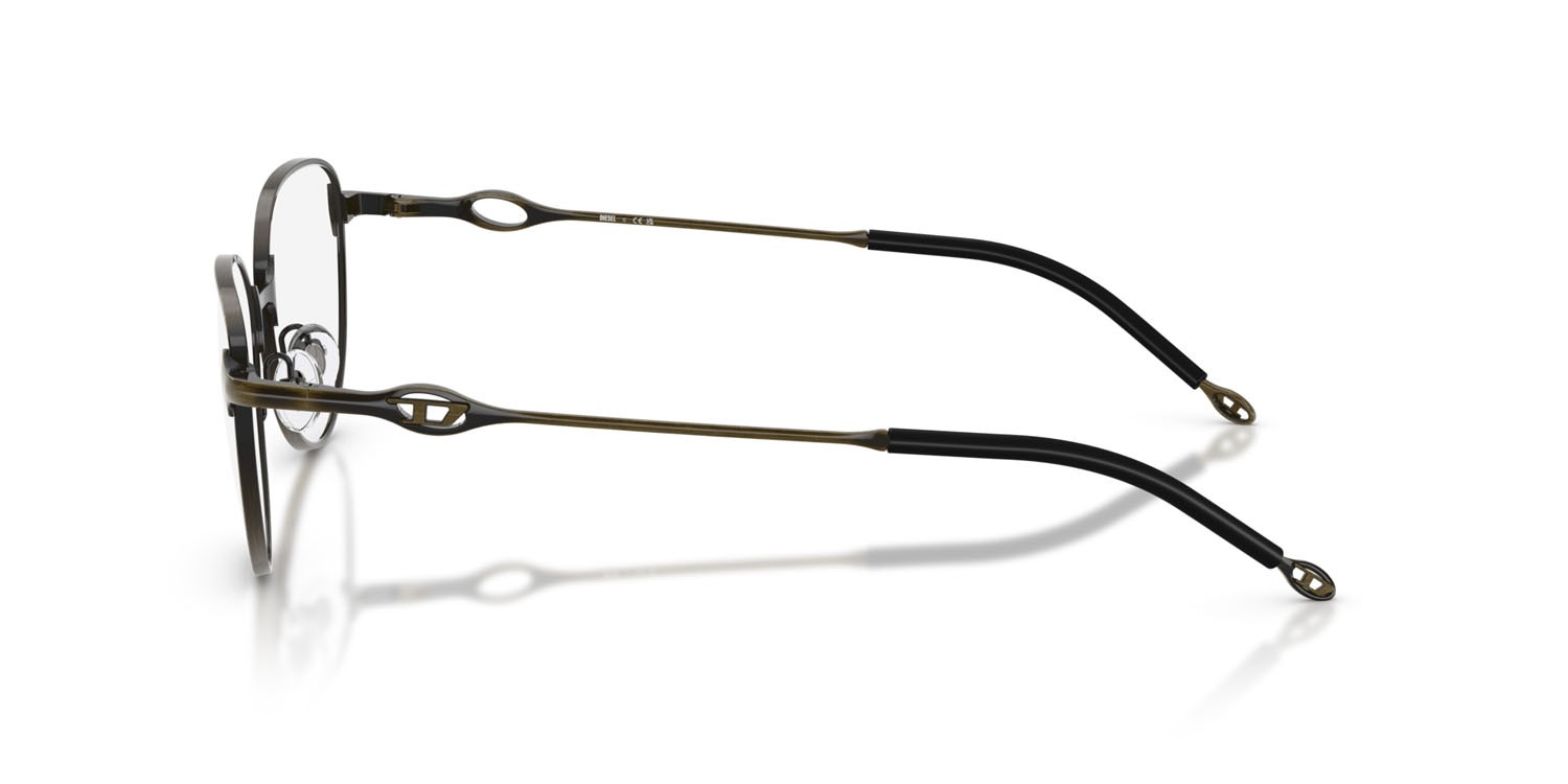 Eyeglasses Diesel DL 5003 (1029) color brushed light grey green shape oval lenses lente demo