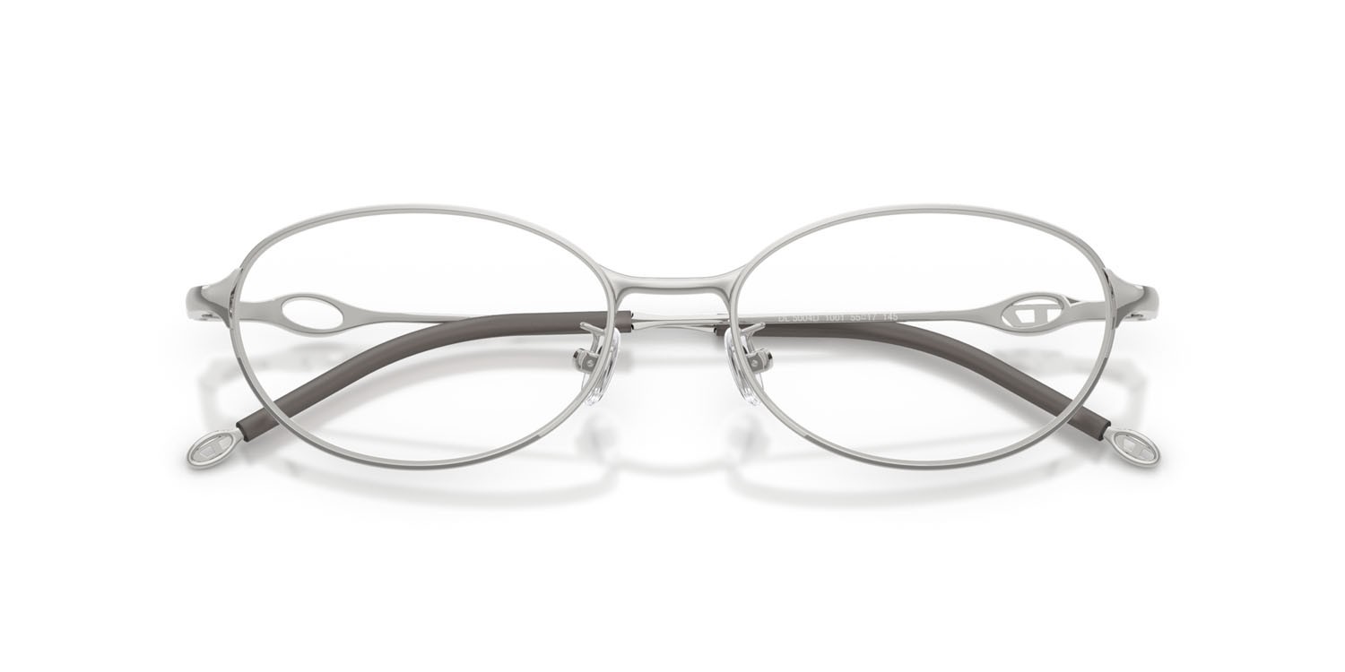 Eyeglasses Diesel DL 5004D (1001) color argento lucido shape oval lenses lente demo