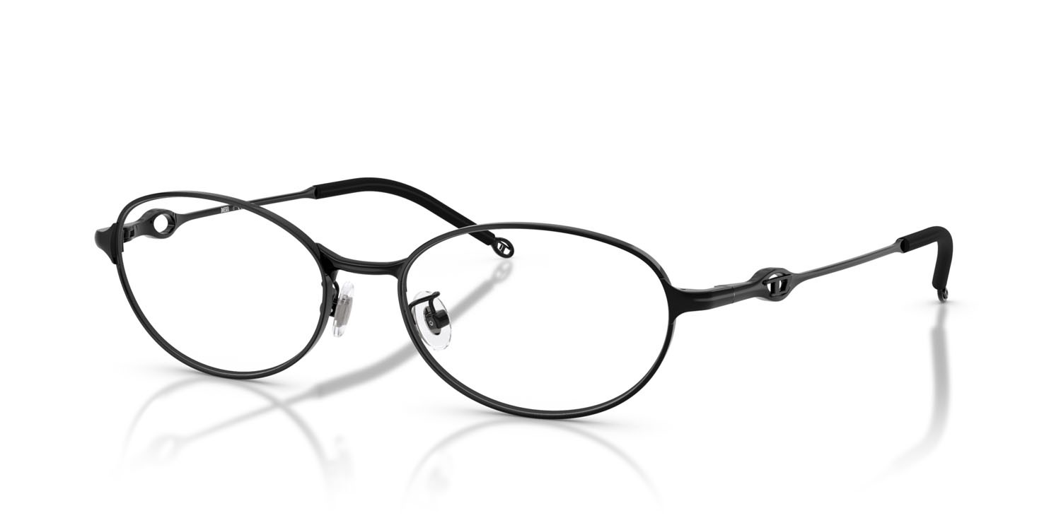Eyeglasses Diesel DL 5004D (1002) color nero lucido shape oval lenses lente demo