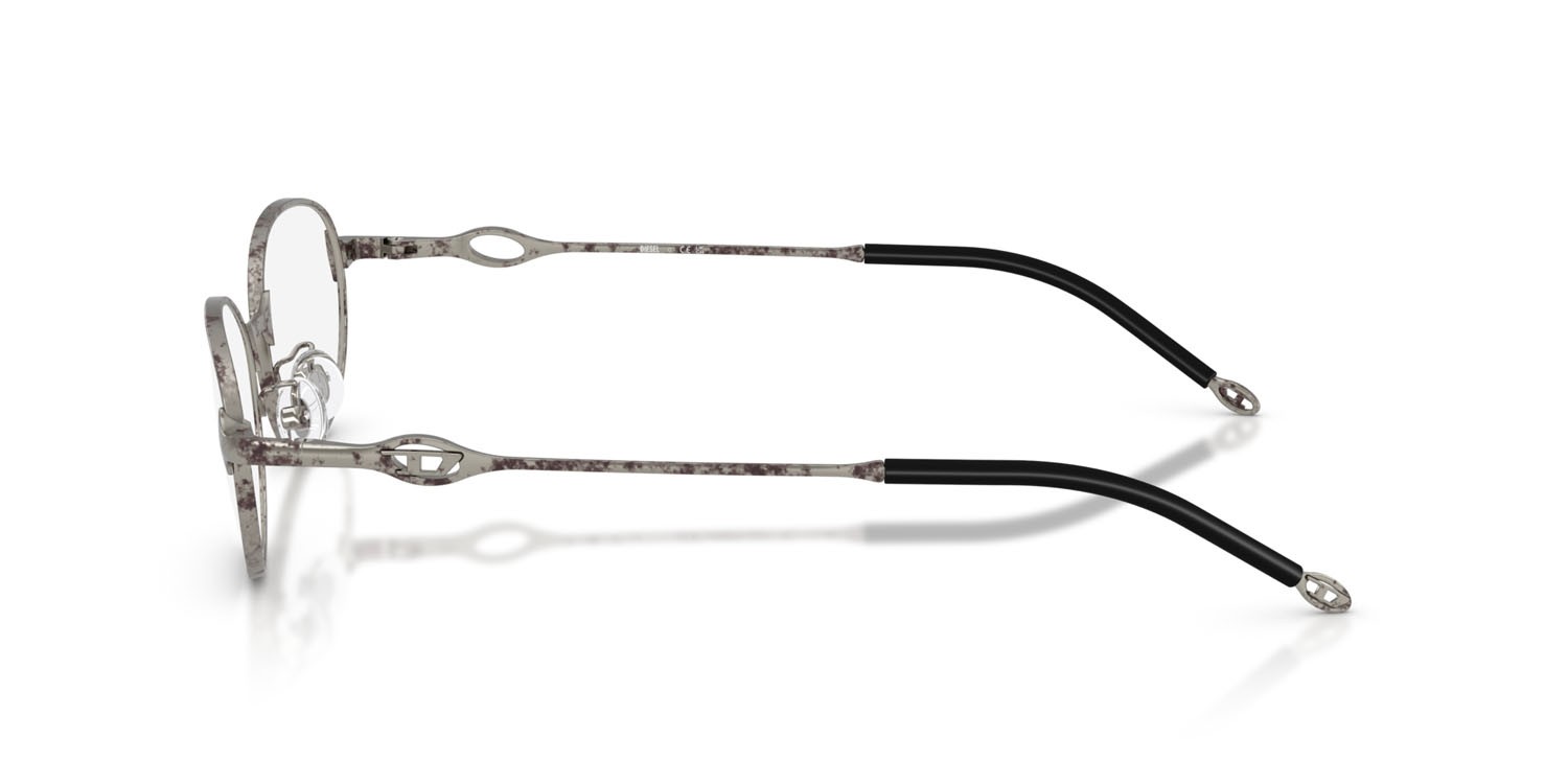 Eyeglasses Diesel DL 5004D (1028) color paper transfer silver shape oval lenses lente demo