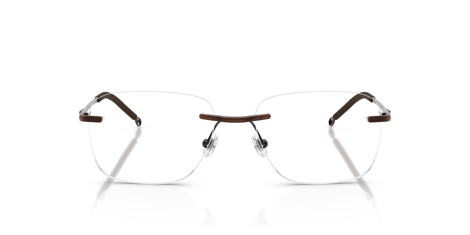 Eyeglasses Diesel DL 5005 (1025) color giallo marrone spazzolato anticato shape square lenses lente demo